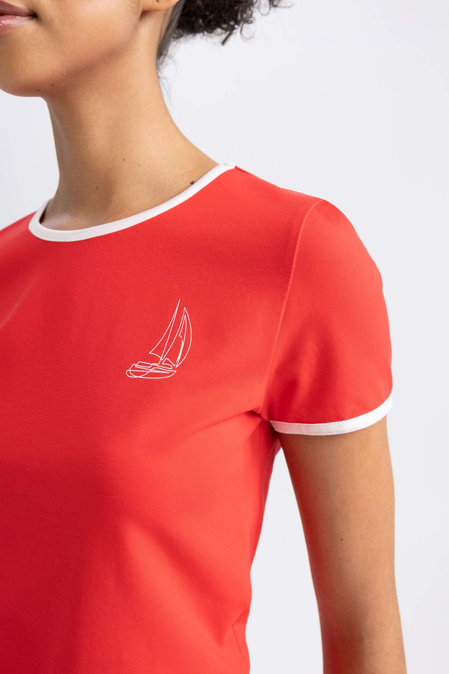 DeFactoFit Crop Crew Neck Sports T-Shirt