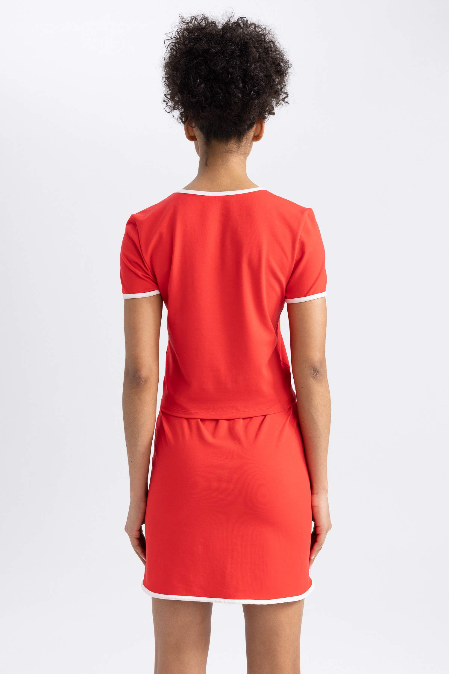 DeFactoFit Crop Crew Neck Sports T-Shirt