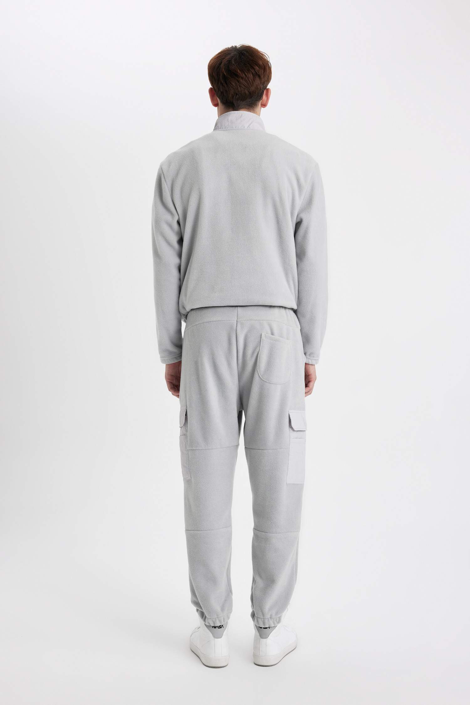 Regular Fit With Cargo Pocket fleece Trousers