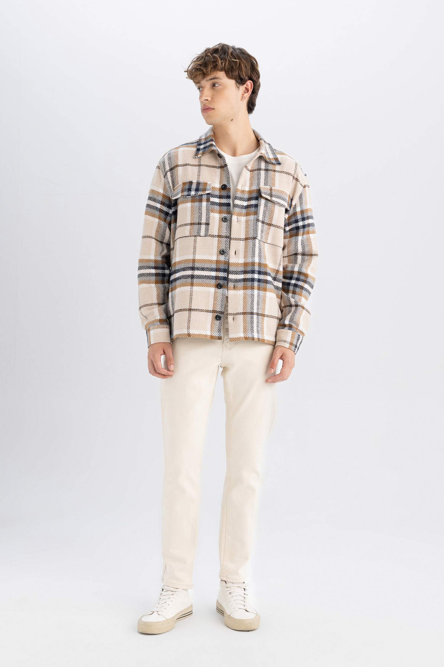 Relax Fit Kareli Oduncu Flanel Uzun Kollu Gömlek