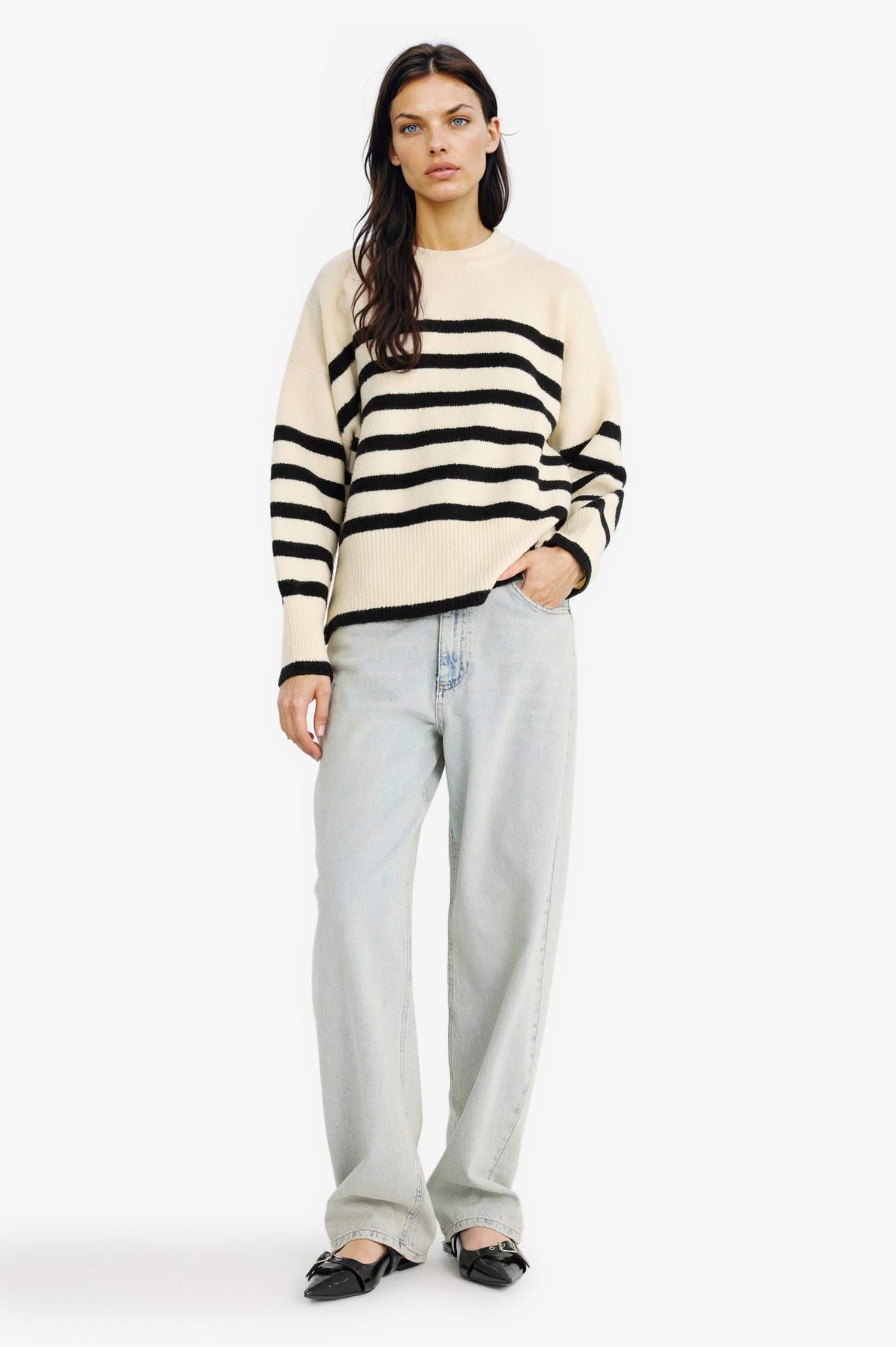 بلوز تريكو اوفر سايز بياخة عالية