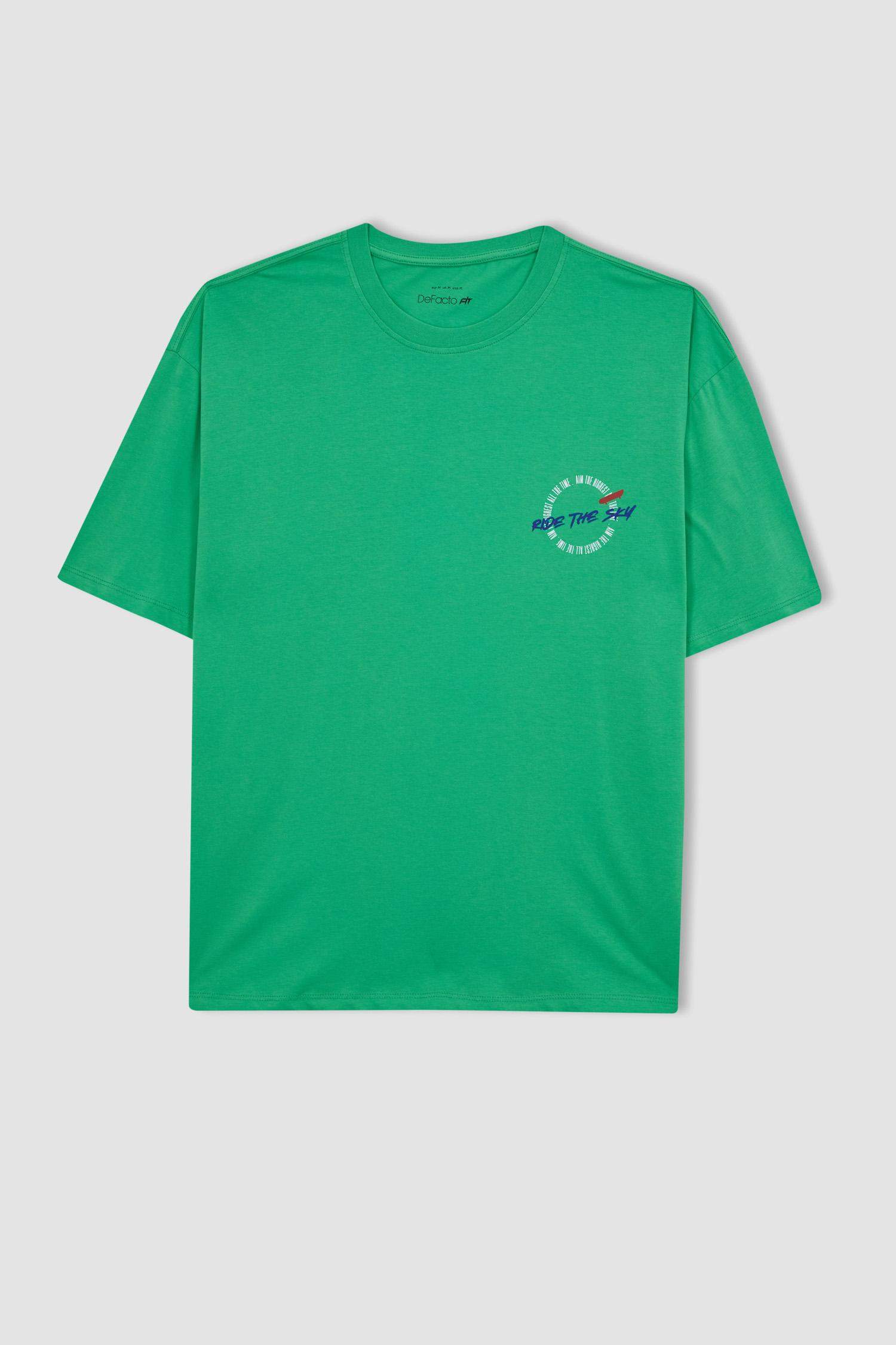 дөңгелек жаға басып шығарылған Футболка