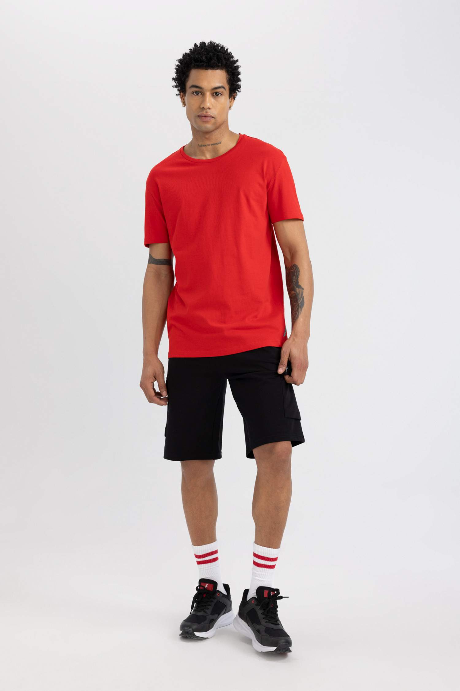 شورت قصير كارجو قصة عادية بجيب من DeFactoFit