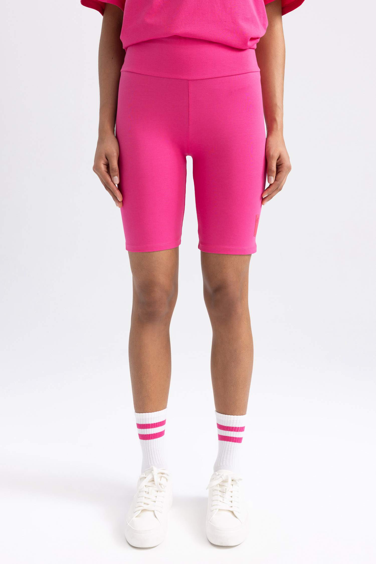 DeFactoFit Biker Sports Printed High Waist Leggings