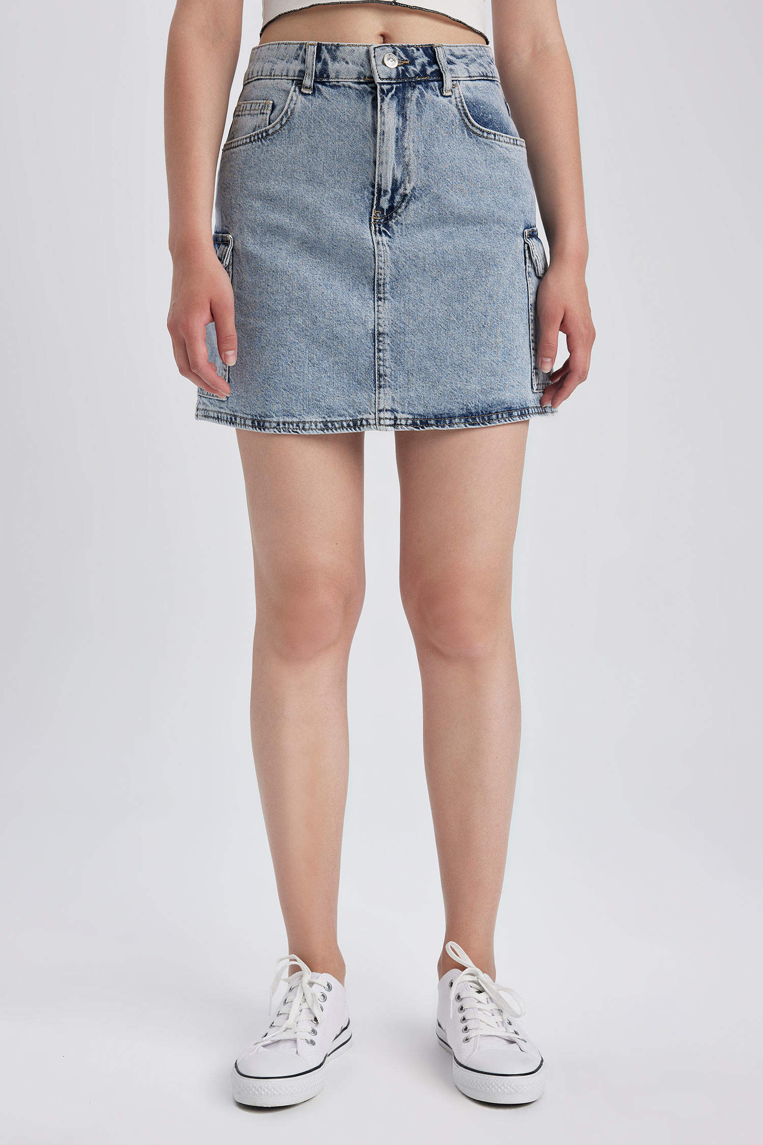 Blue Woman Cargo Fit Mini Skirt 2825463 | DeFacto