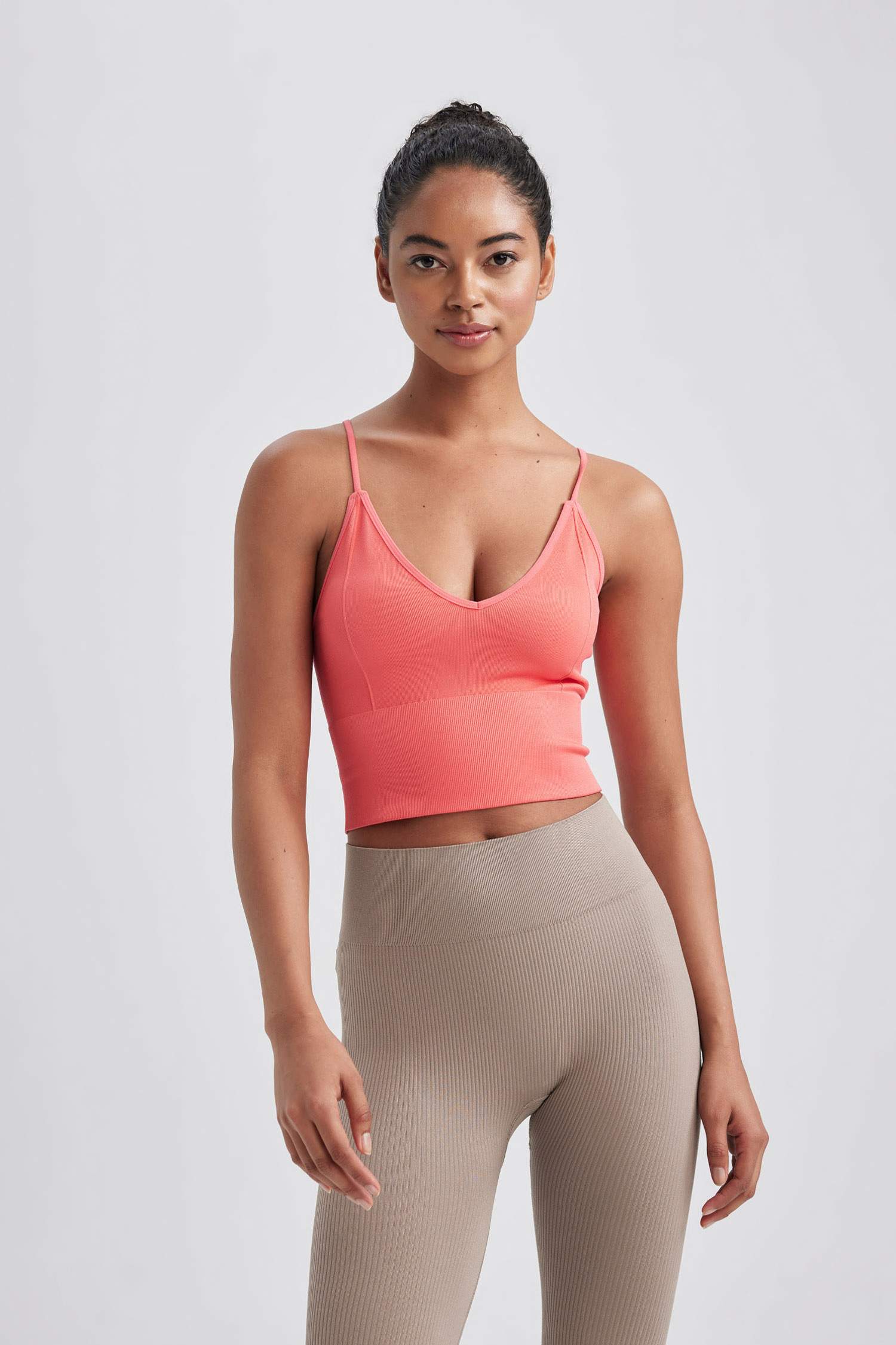 DeFactoFit Seamless V Neck Sports T-Shirt