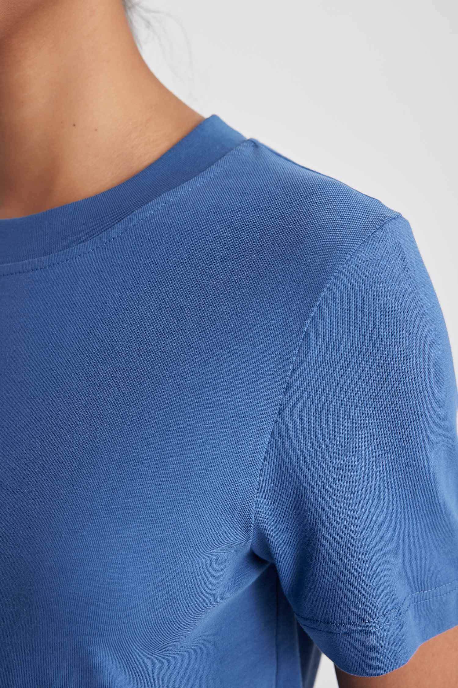 T-Shirt À Manches Courtes Coupe Standard Col Rond