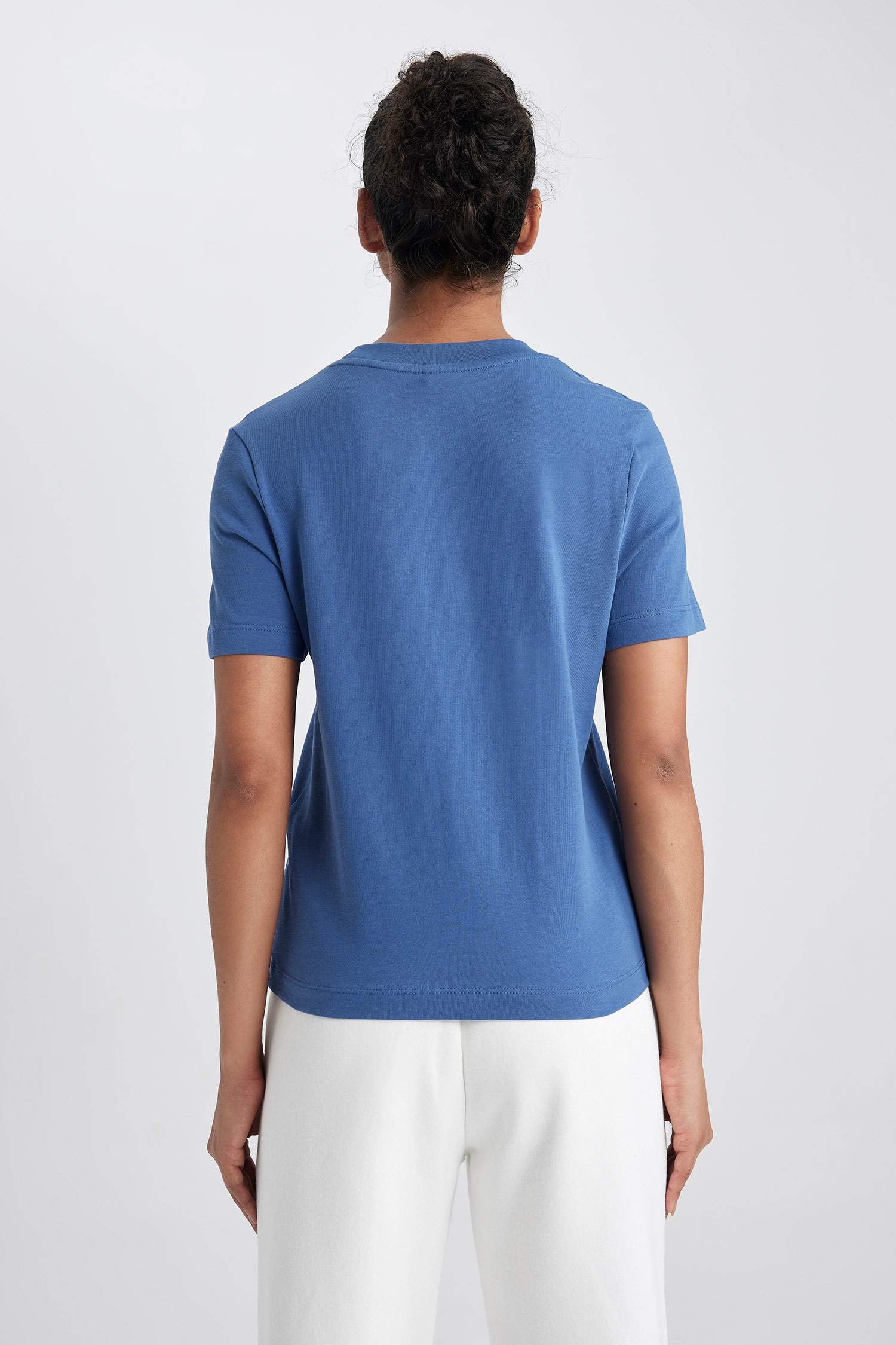 T-Shirt À Manches Courtes Coupe Standard Col Rond