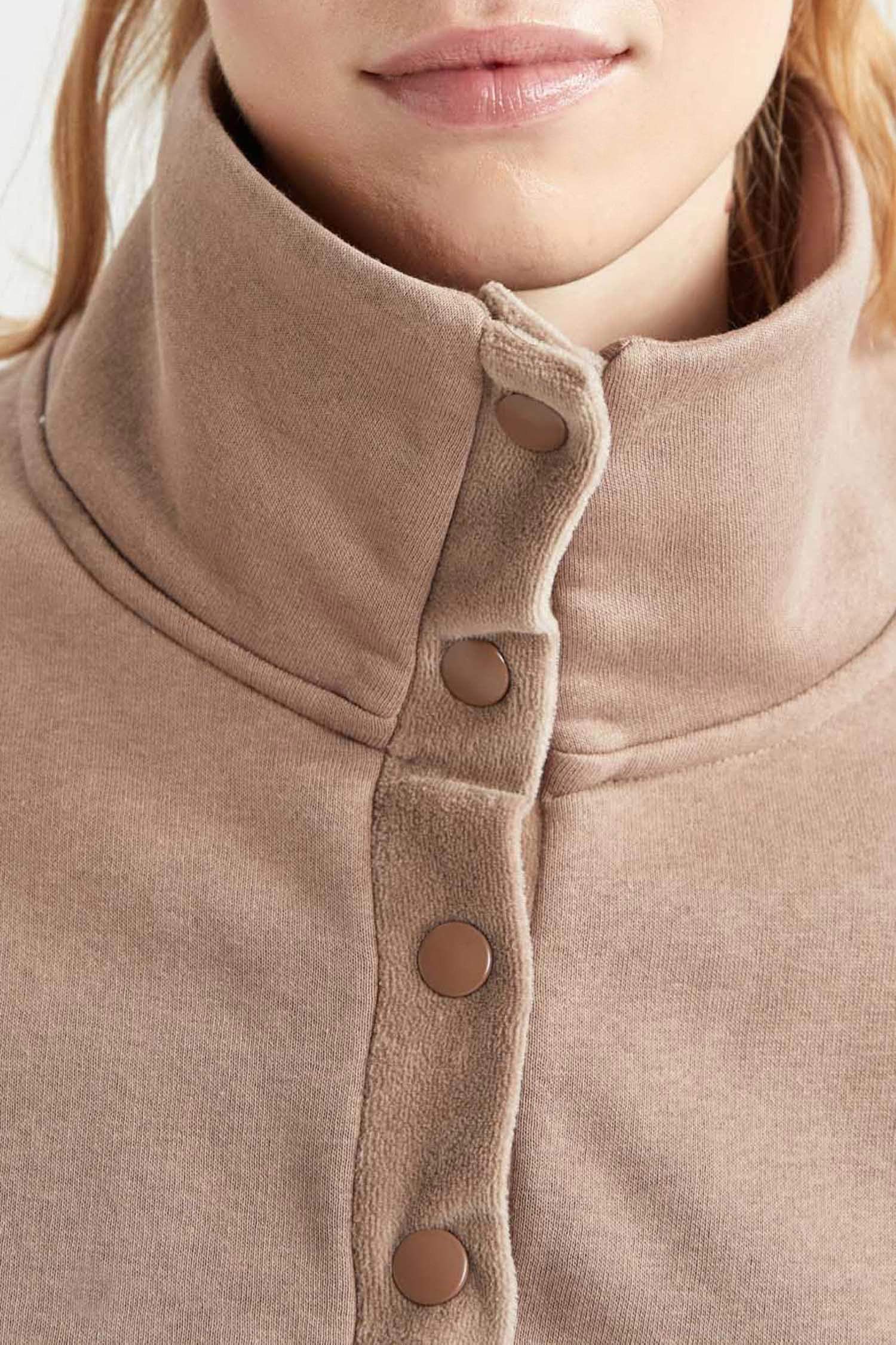 Sweatshirt de sport Coupe Oversize Polaire col montant