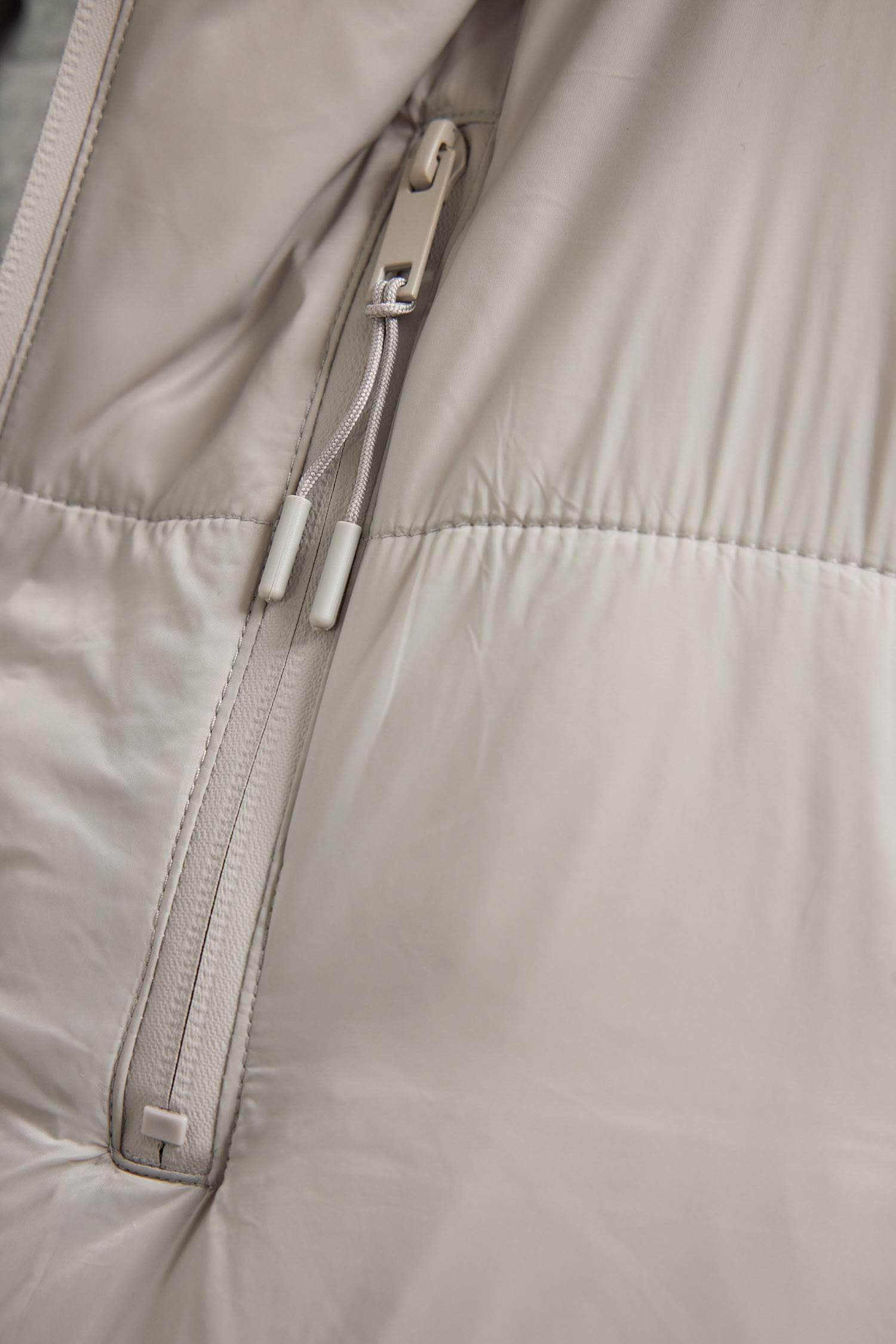 Su Geçirmez Hafif Şişme Mont Oversize Geniş Kalıp Çıkarılabilir Kapüşonlu Fermuarlı Cepli