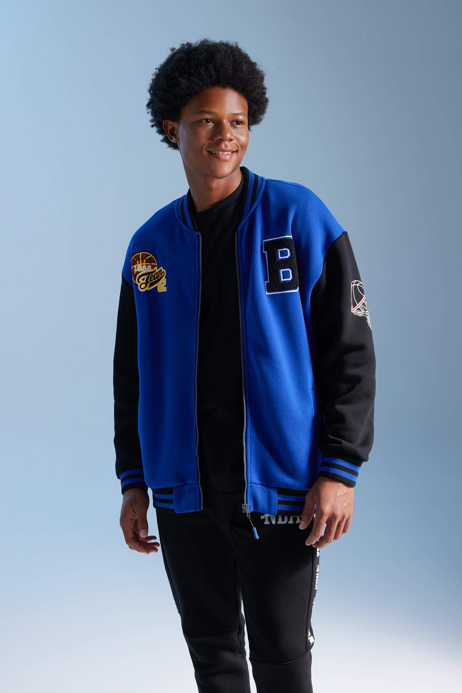 DeFactoFit Oversize Fit Back Printed Bomber Jacket