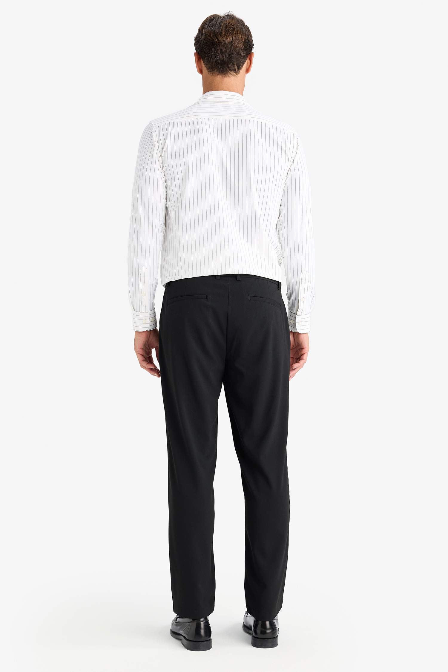 Tailored Regular Fit Basic Straight Leg Trousers