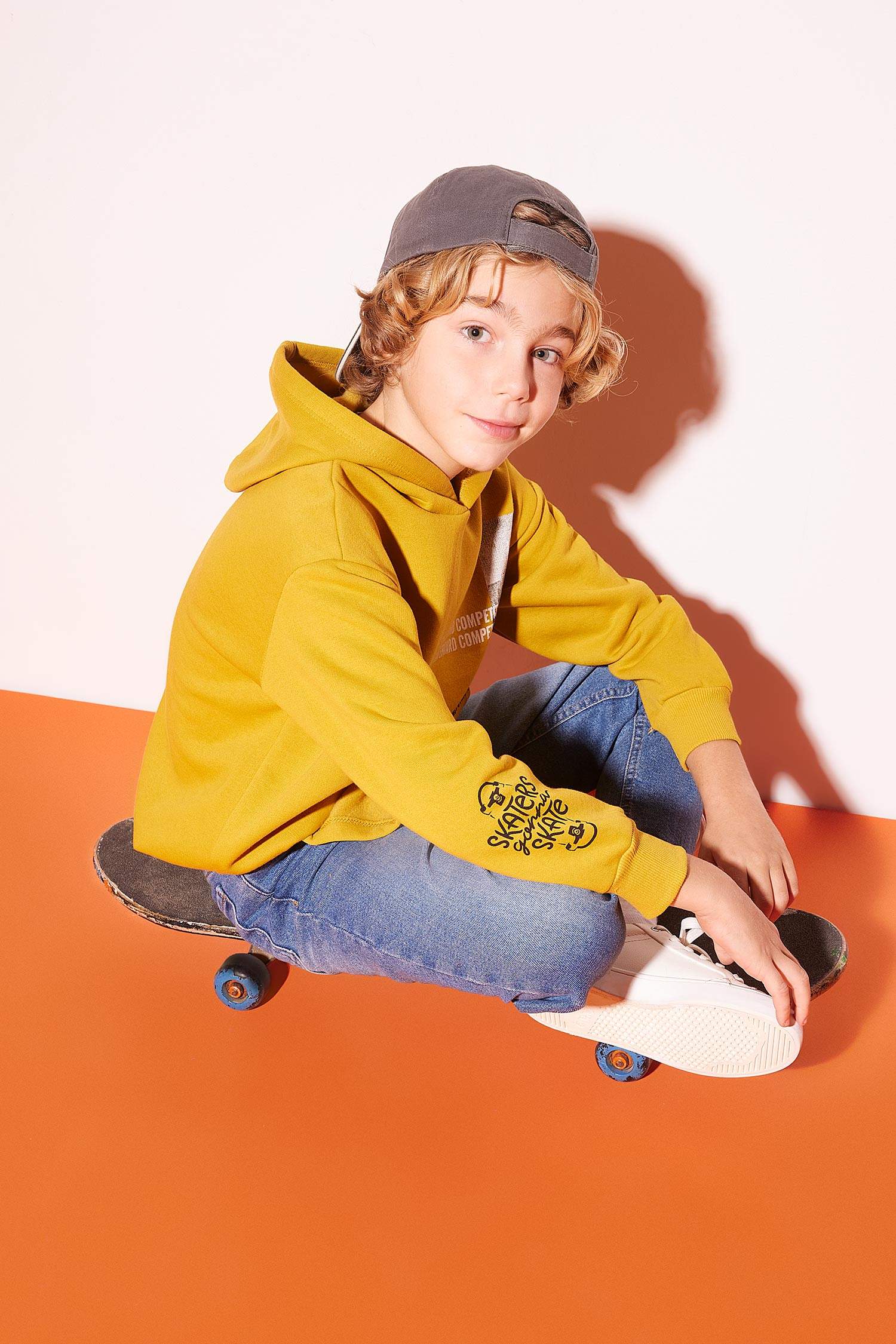 Yellow hot sale skate hoodie