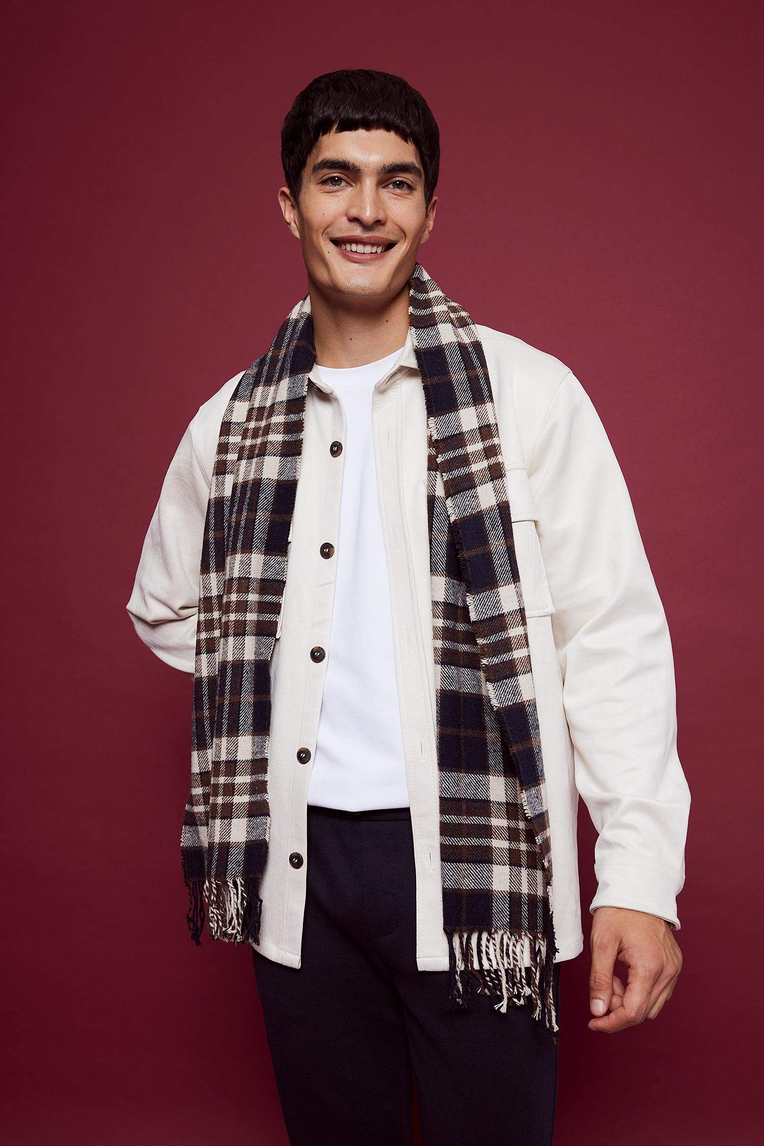 Шарф Плед вязанный для чоловіків