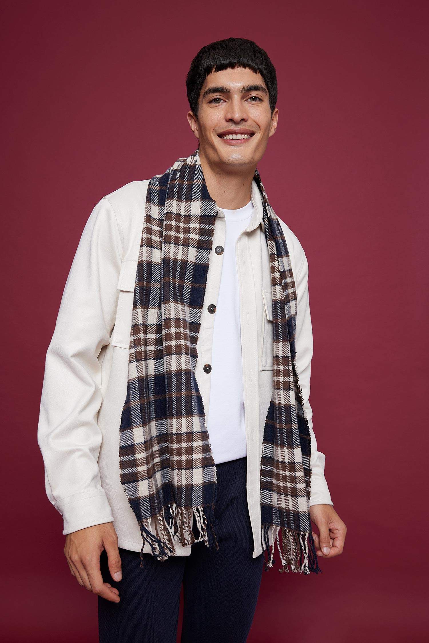 Шарф Плед вязанный для чоловіків