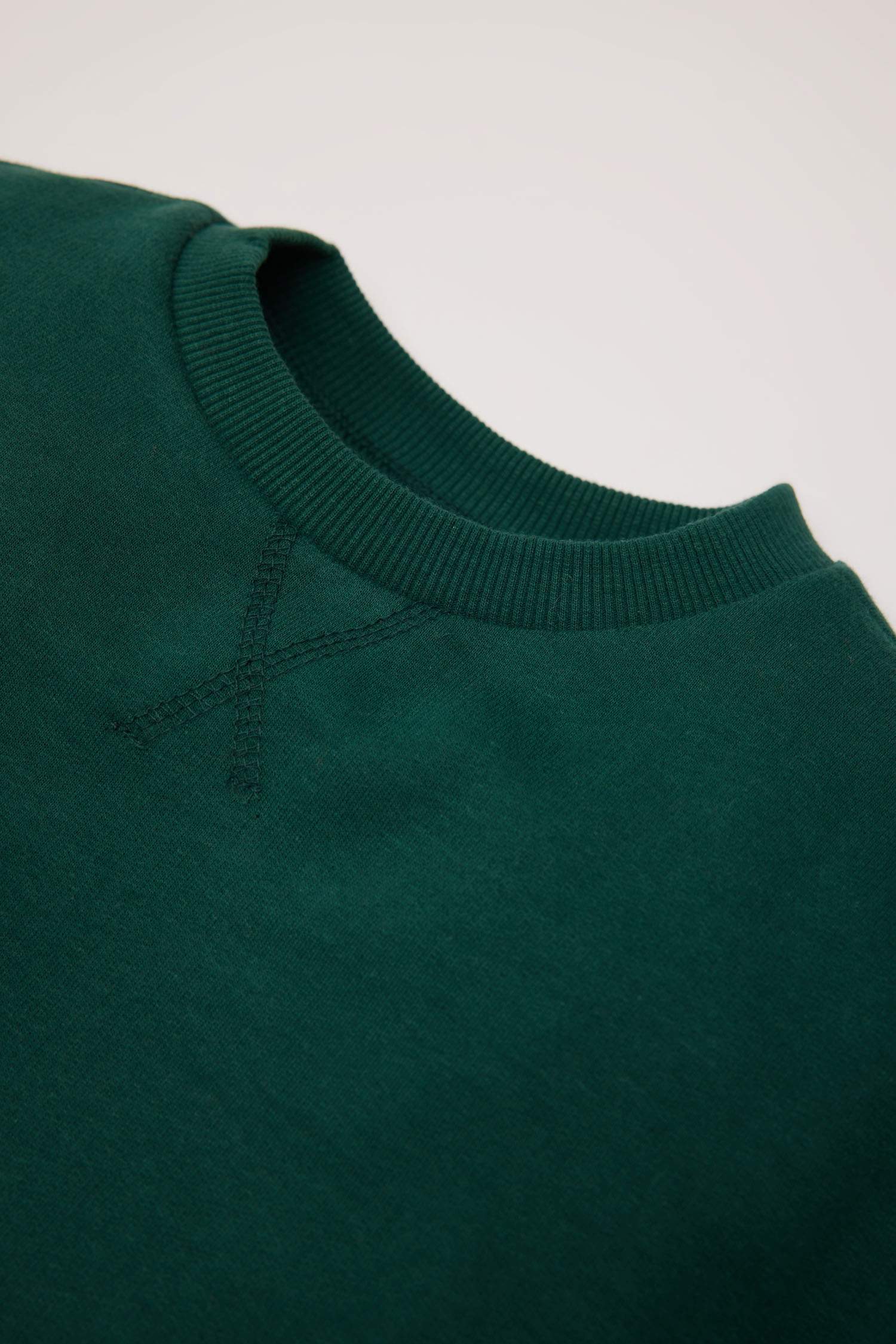 Erkek Bebek Bisiklet Yaka İçi Yumuşak Tüylü Sweatshirt