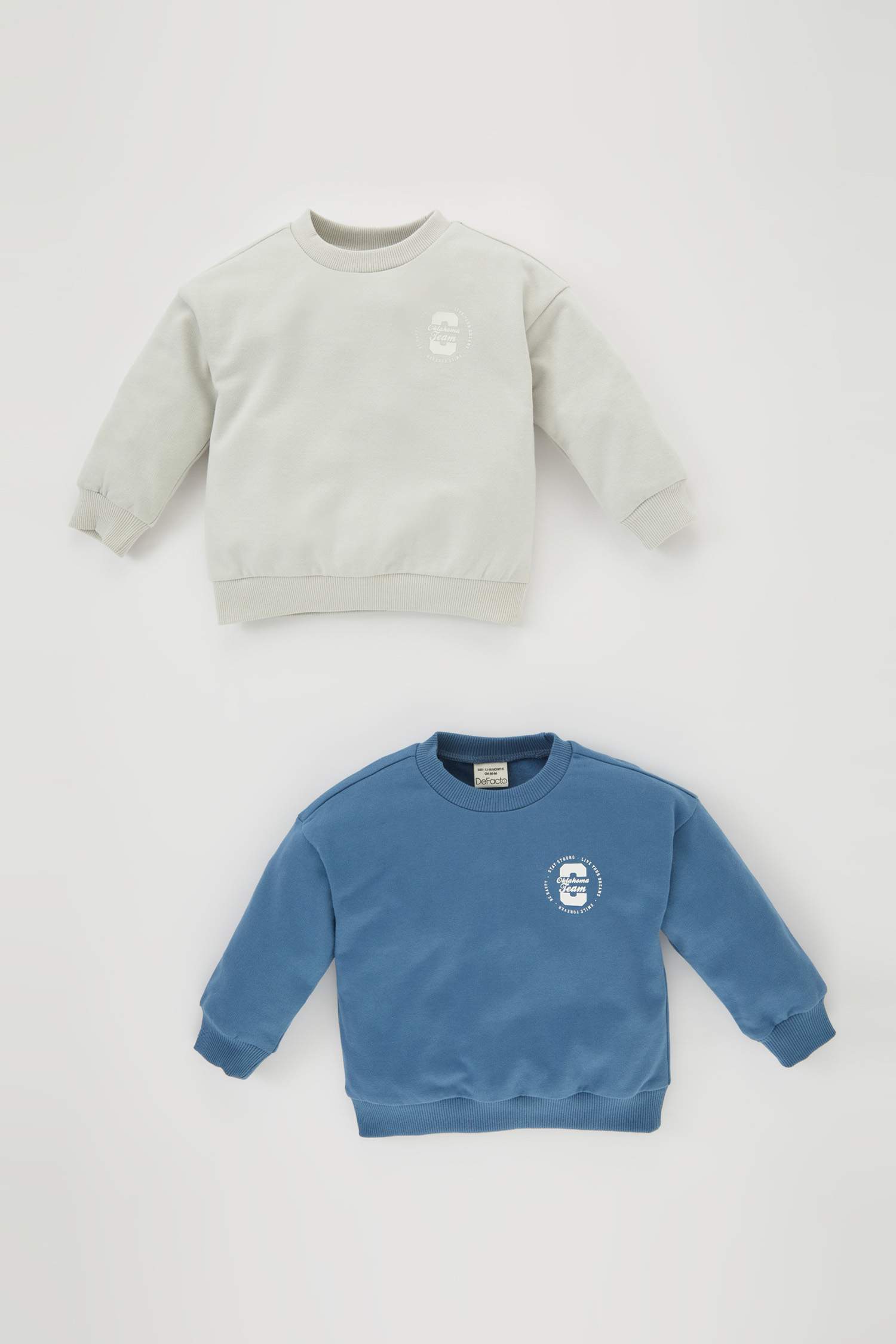 Свитшот с принтом из тонкой ткани для малышей мальчиков, 2 шт