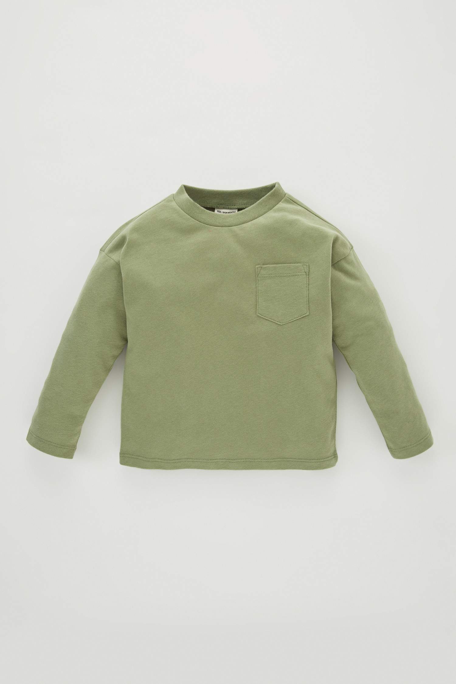 Erkek Bebe Bisiklet Yaka Penye Uzun Kollu Tişört