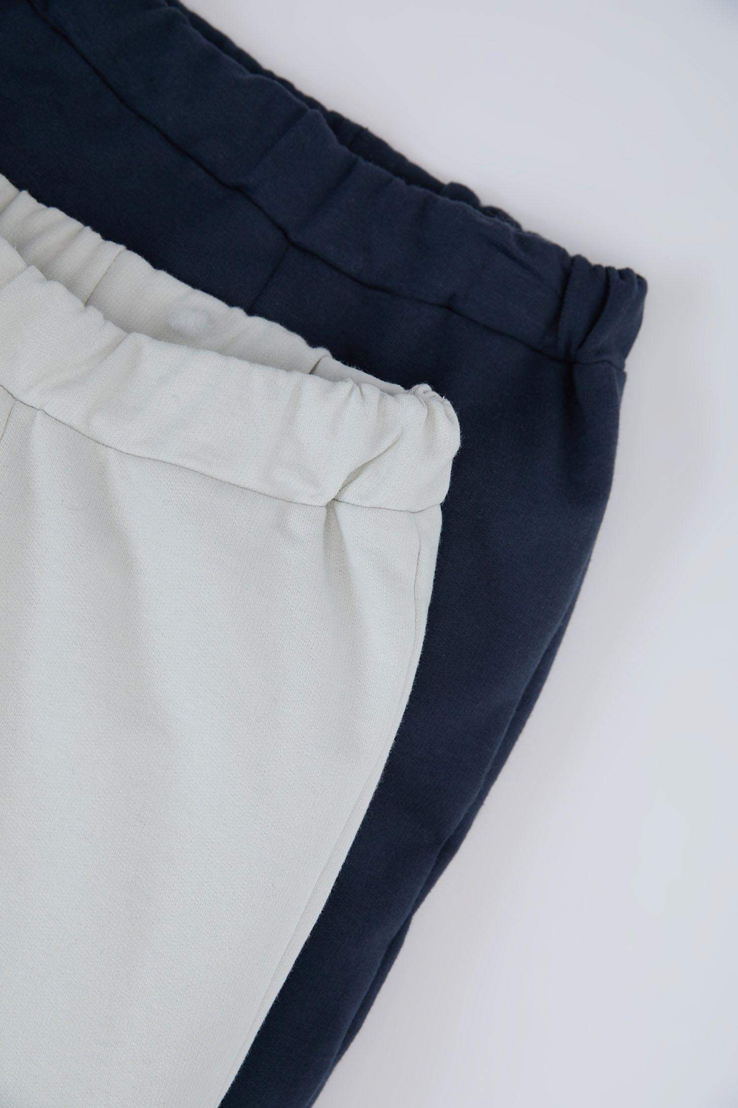 Erkek Bebek Beli Paçası Lastikli 2'li Eşofman Altı