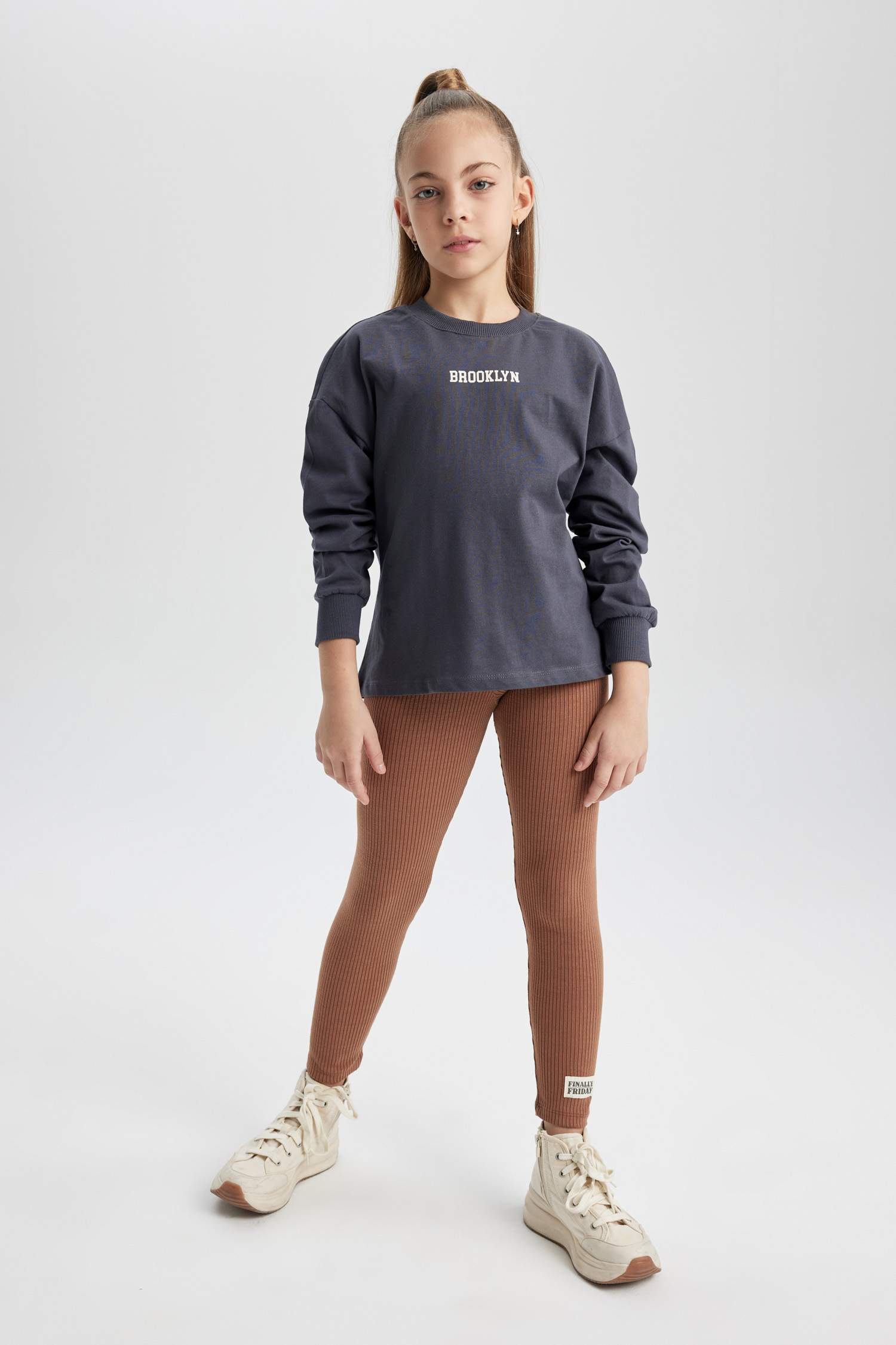 Girl Long Ribbed Camisole Leggings