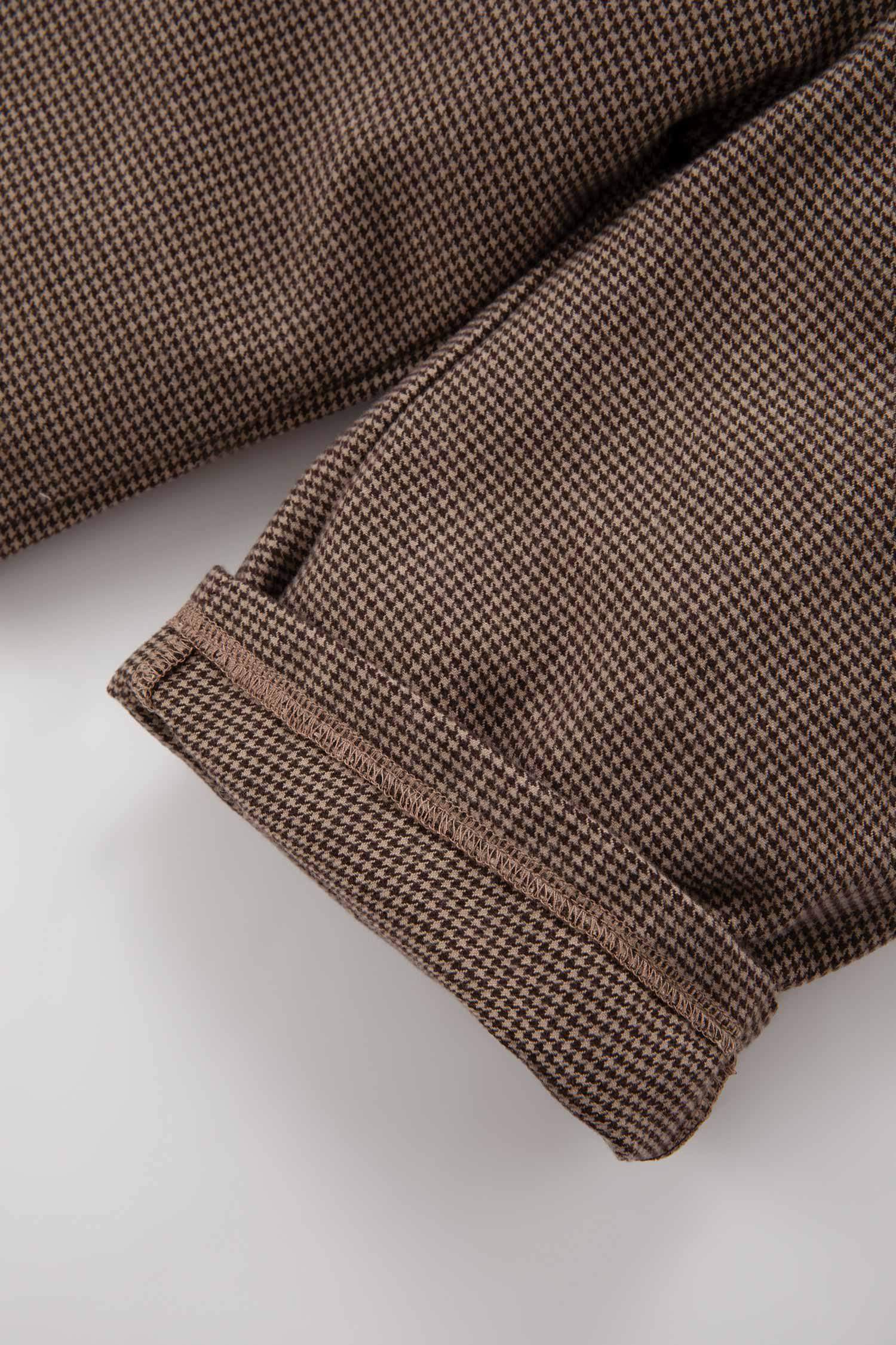 Baby Girl Regular Fit Houndstooth Wide Leg Trousers