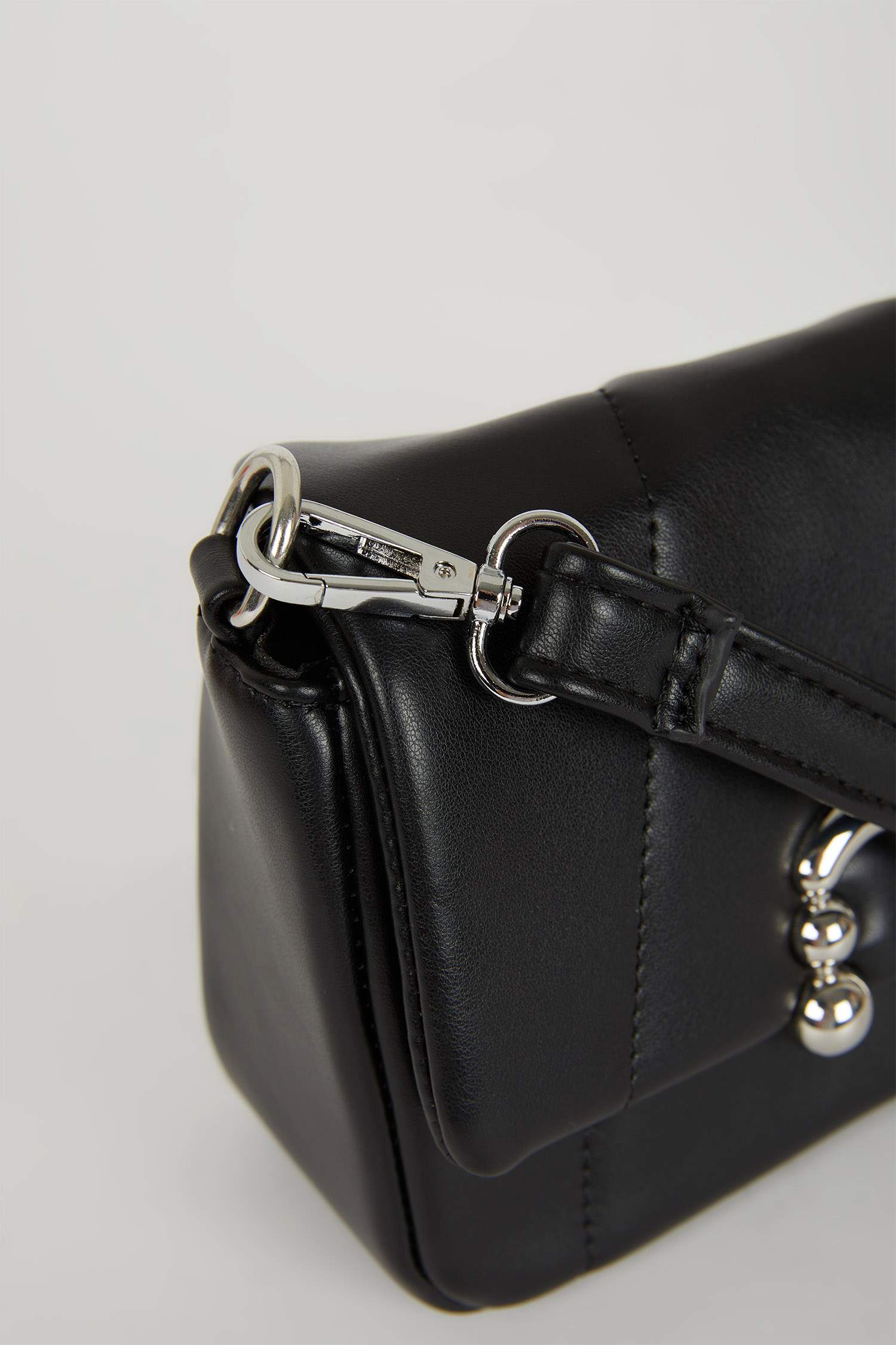 Black WOMEN Faux Leather Crossbody Bag 2926892 DeFacto