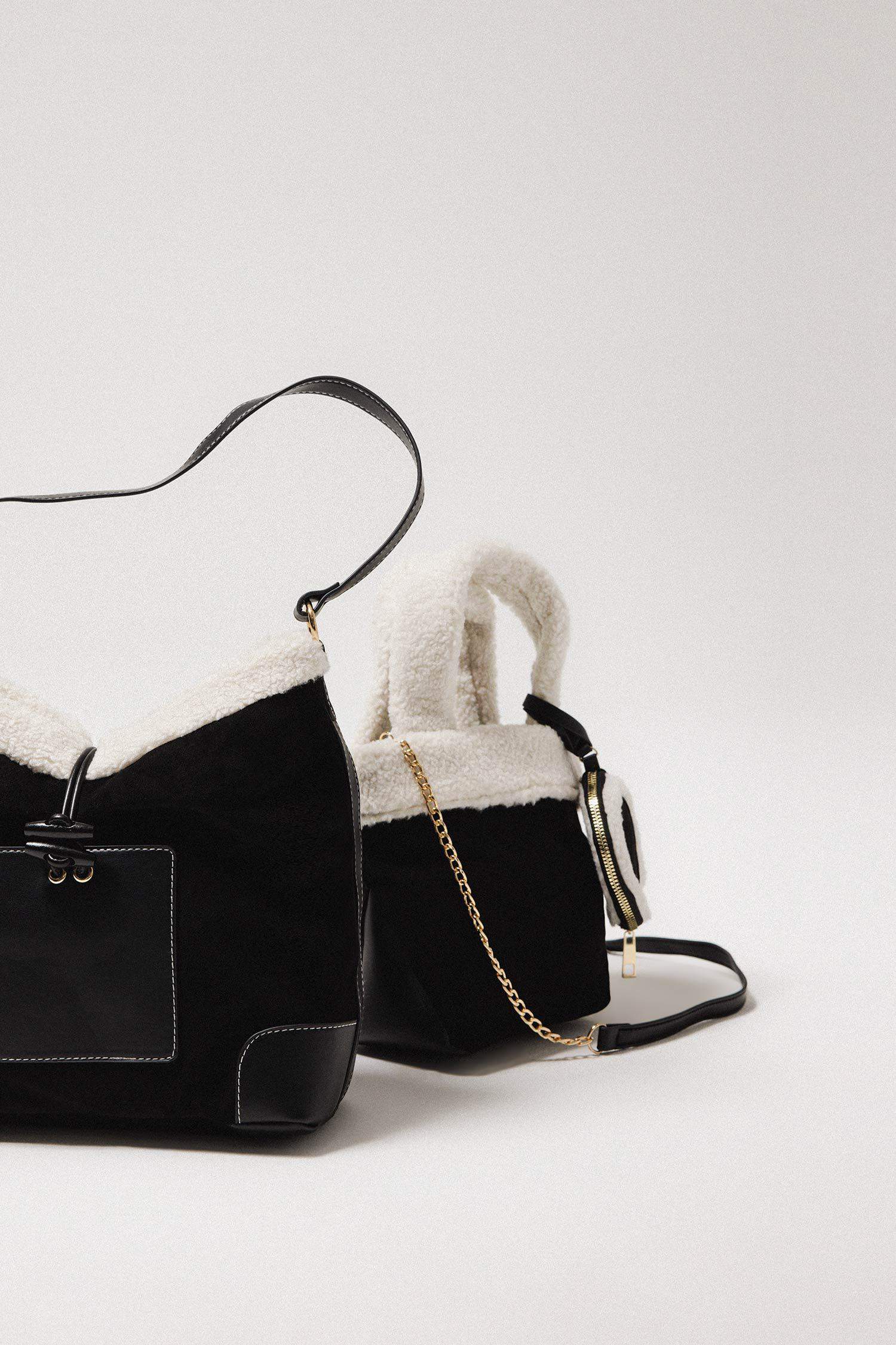 Kadın Teddy Detaylı Süet El Çantası