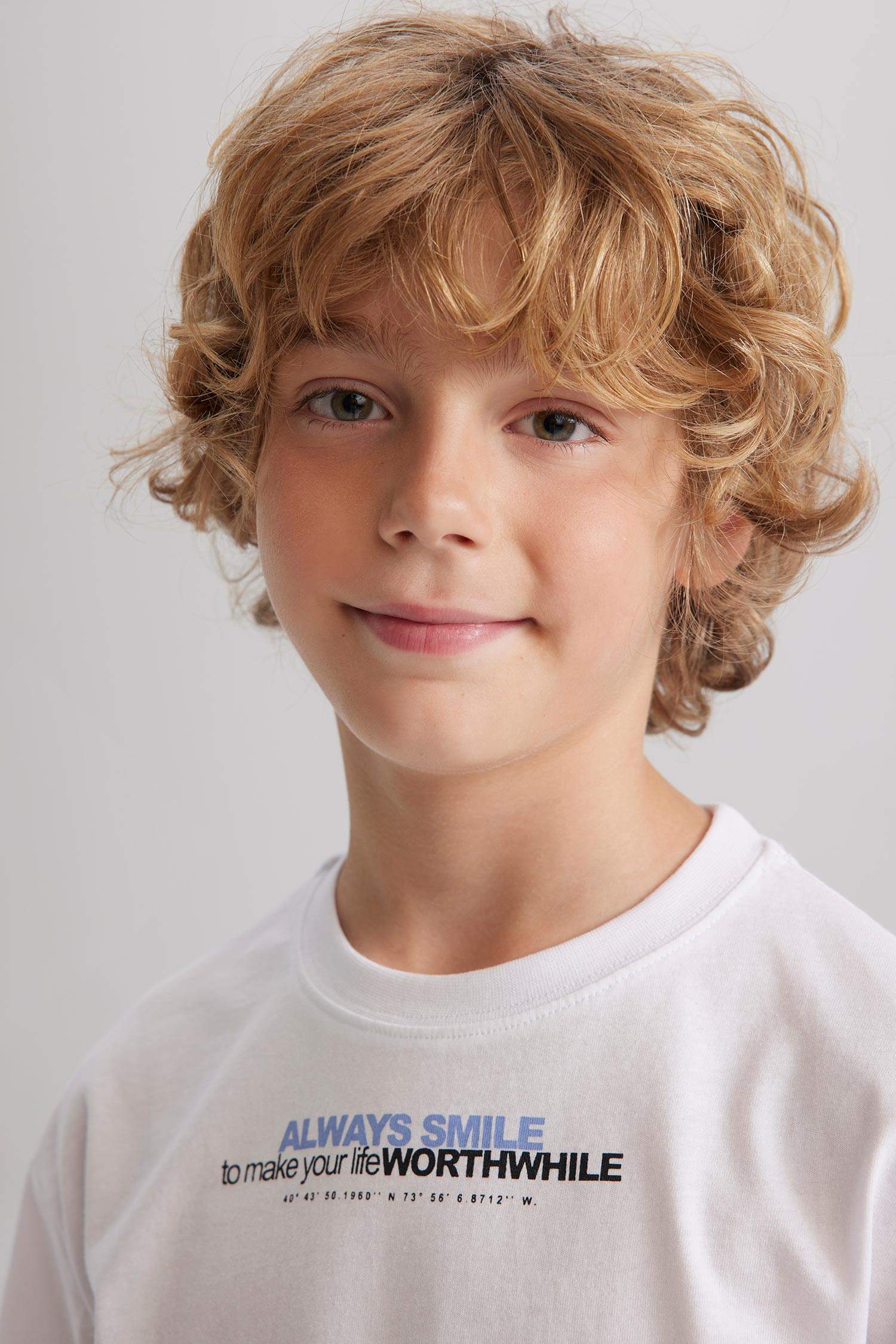 T-Shirt Oversize À Manches Courtes Imprimé Col Ras Du Cou Garçon