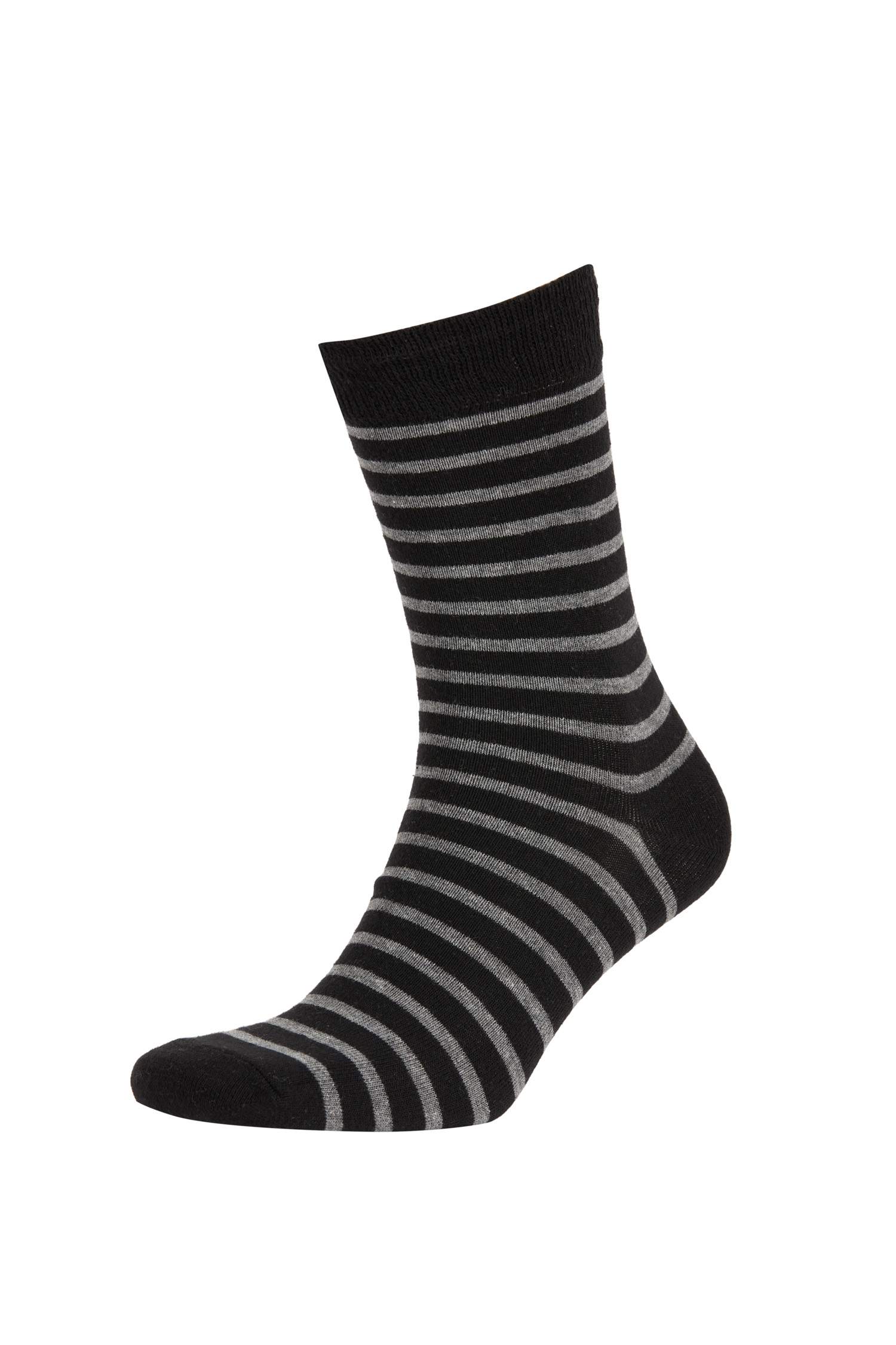 Erkek 5'li Pamuklu Uzun Çorap