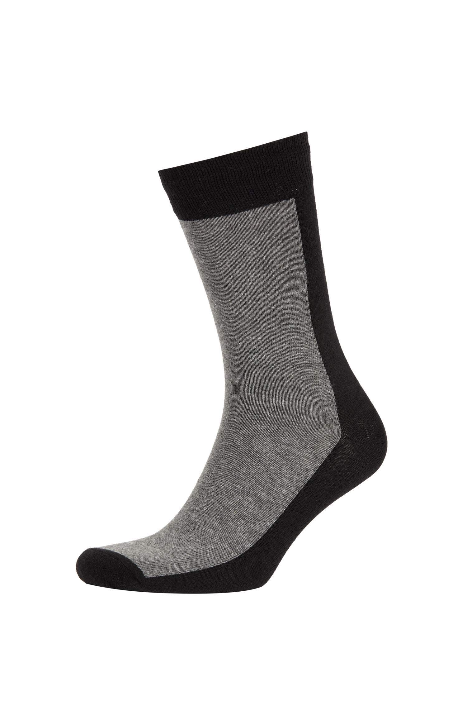 Erkek 5'li Pamuklu Uzun Çorap