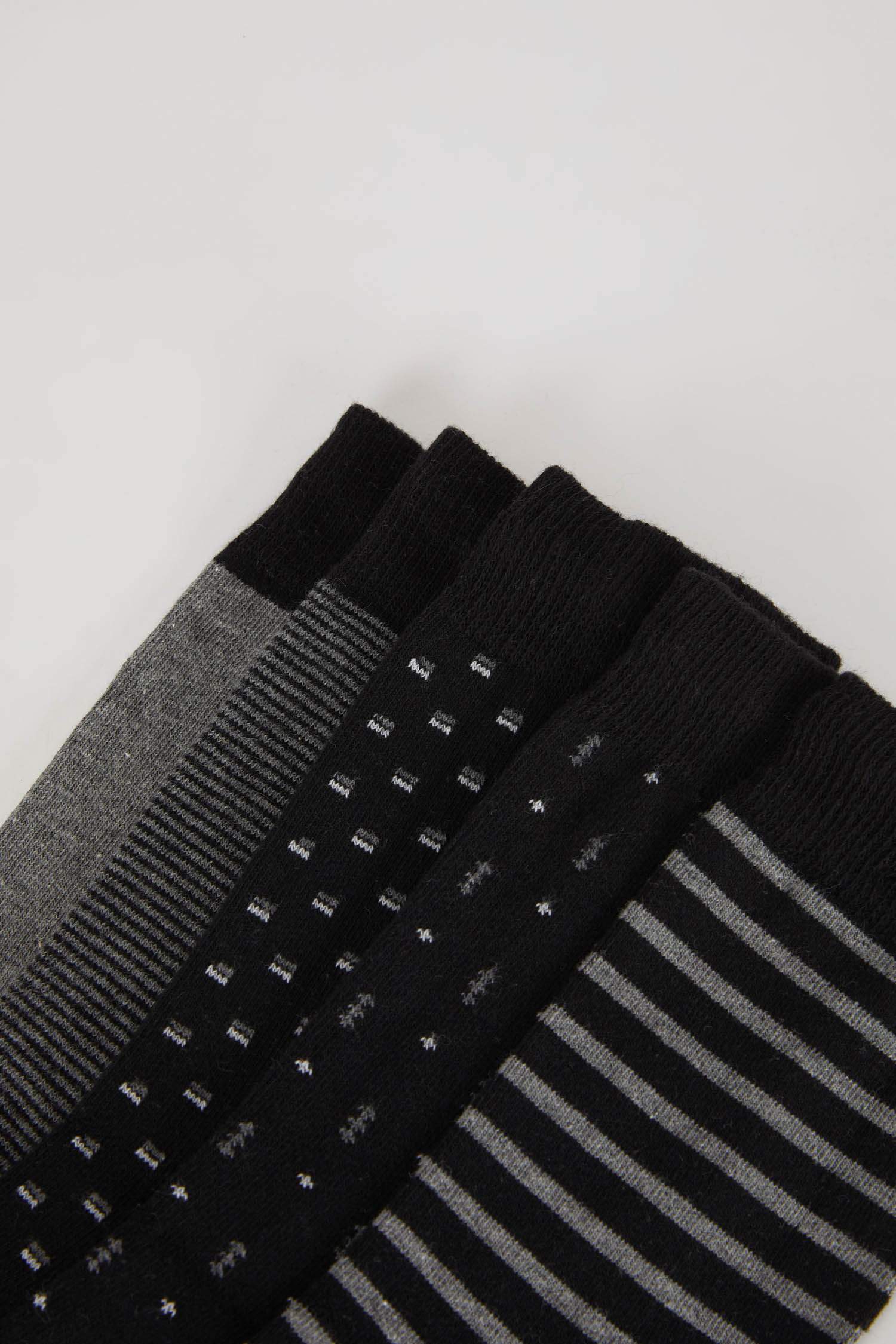 Erkek 5'li Pamuklu Uzun Çorap