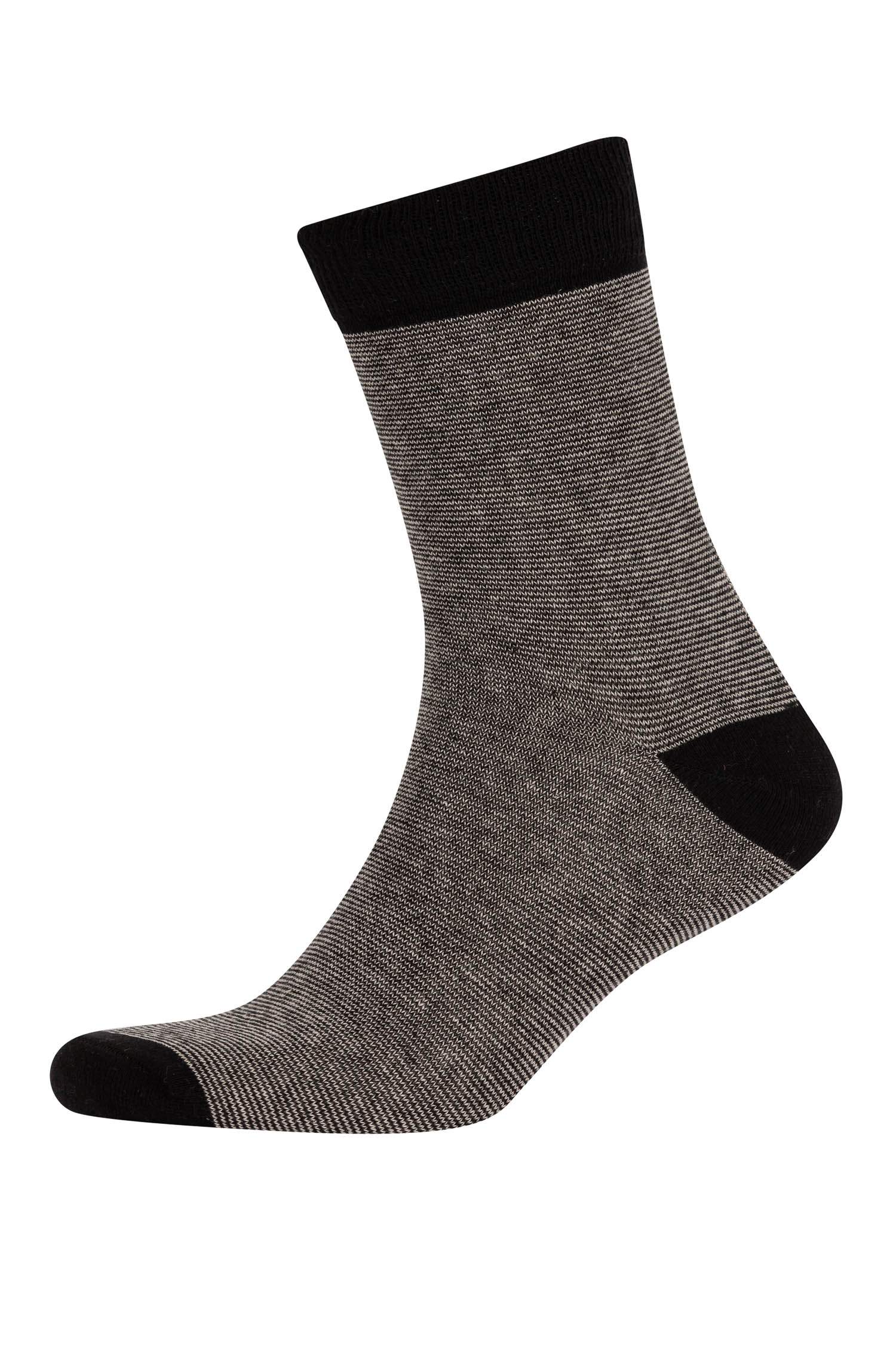 Man Printed 5 Piece Long sock