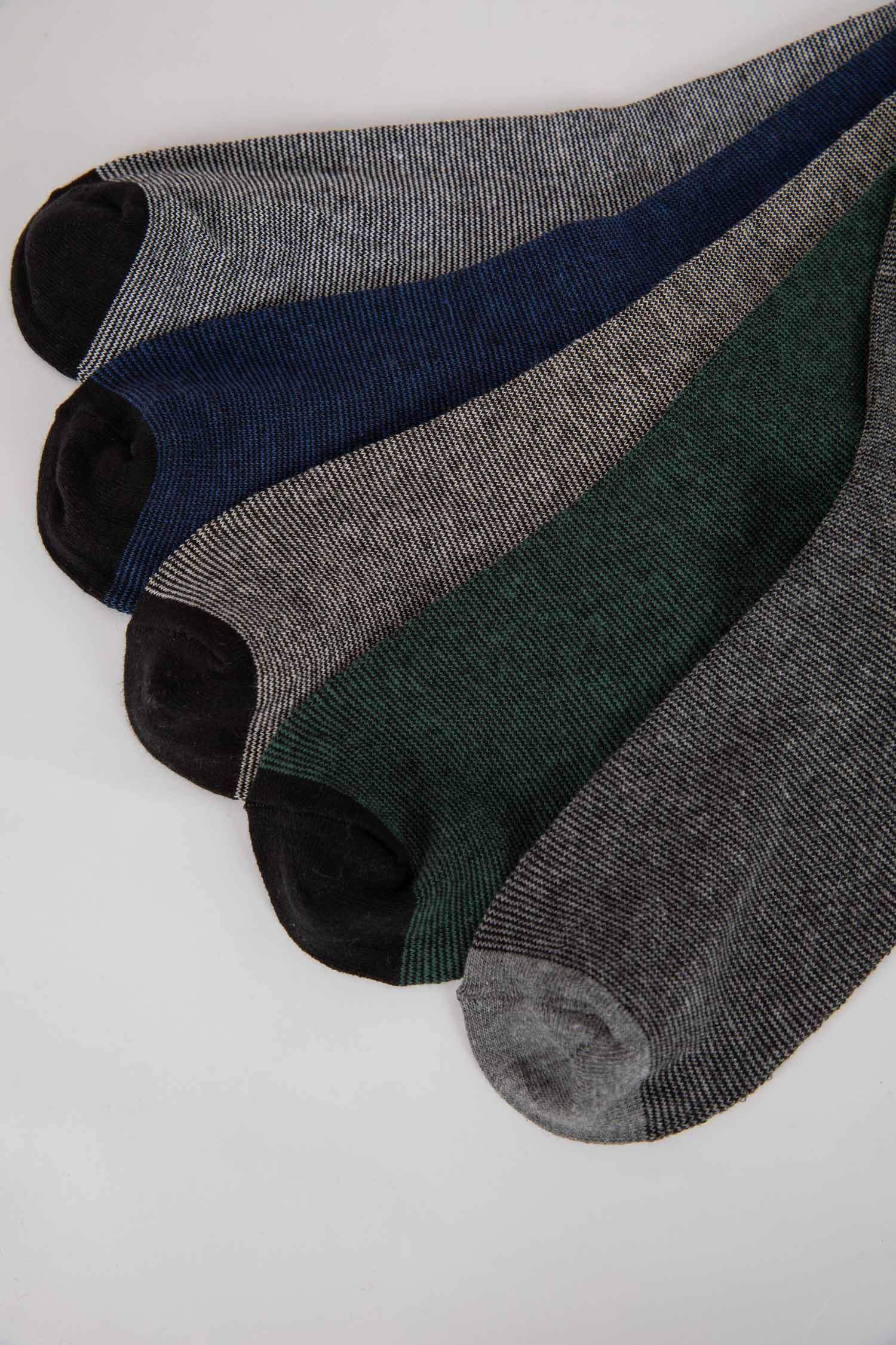 Man Printed 5 Piece Long sock