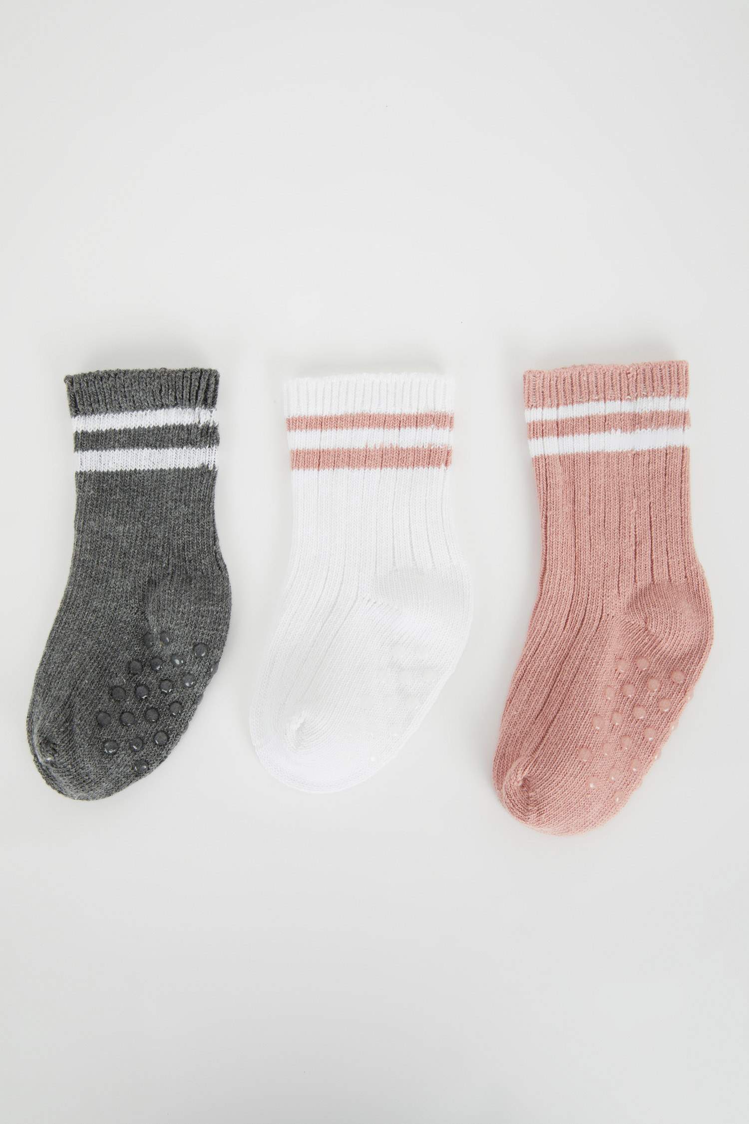 جوارب شتوي قطن بناتي - 3 قطع