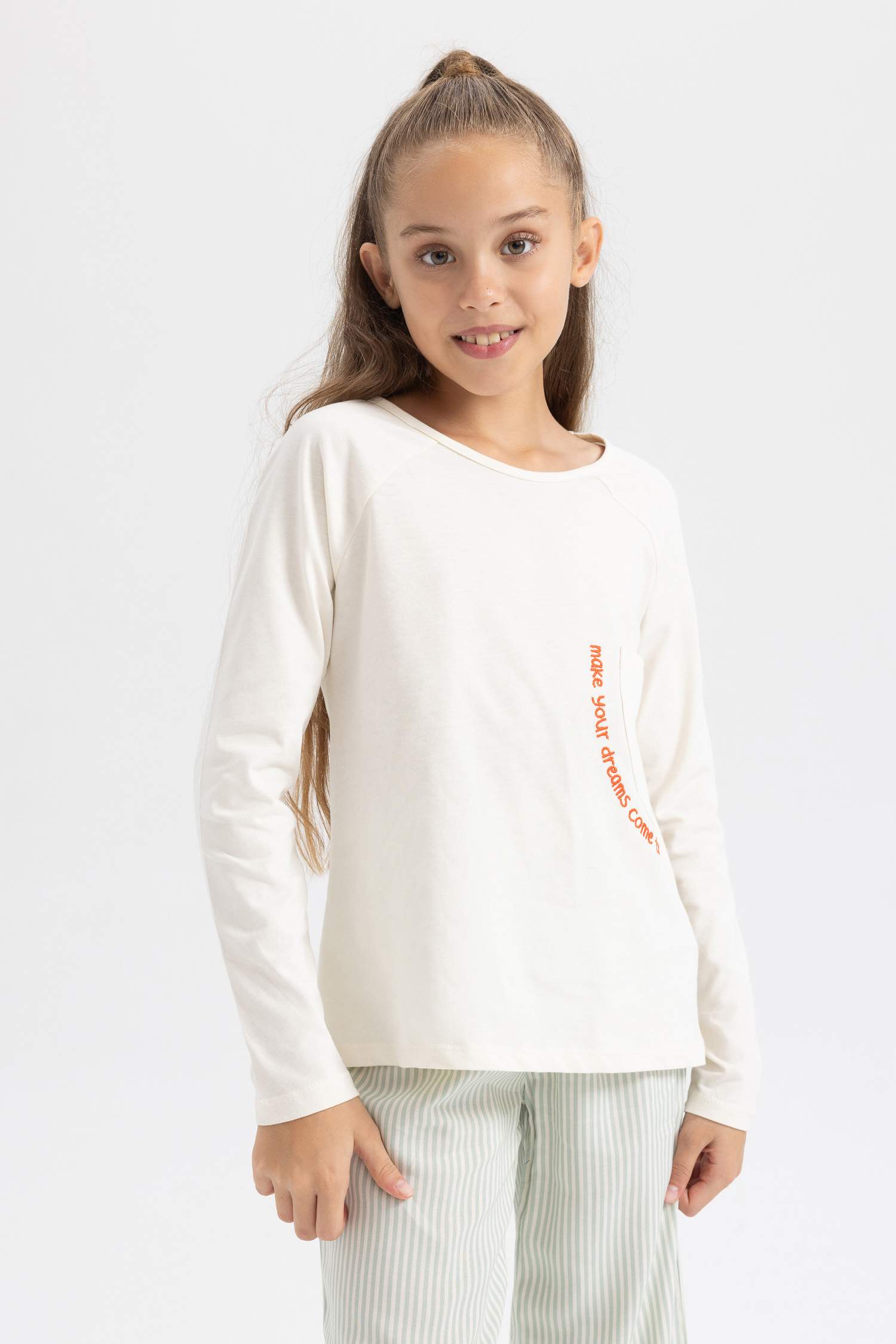 Пижама стандартного кроя для девочек