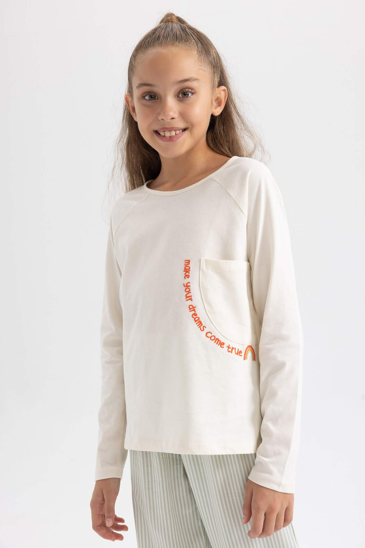 Пижама стандартного кроя для девочек