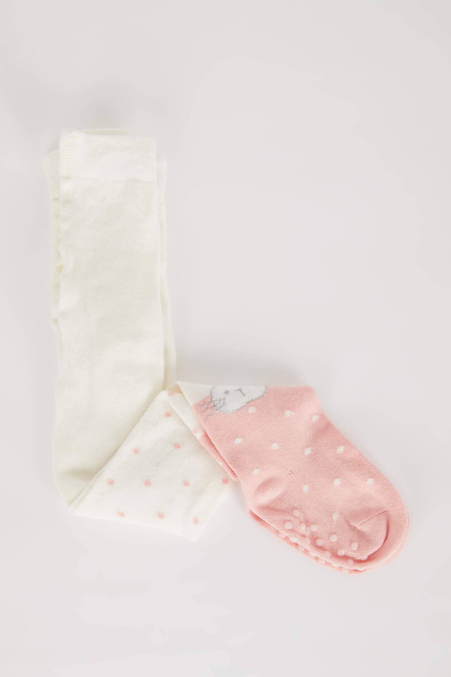 Kız Bebek Kaydırmaz Taban Pamuklu Külotlu Çorap