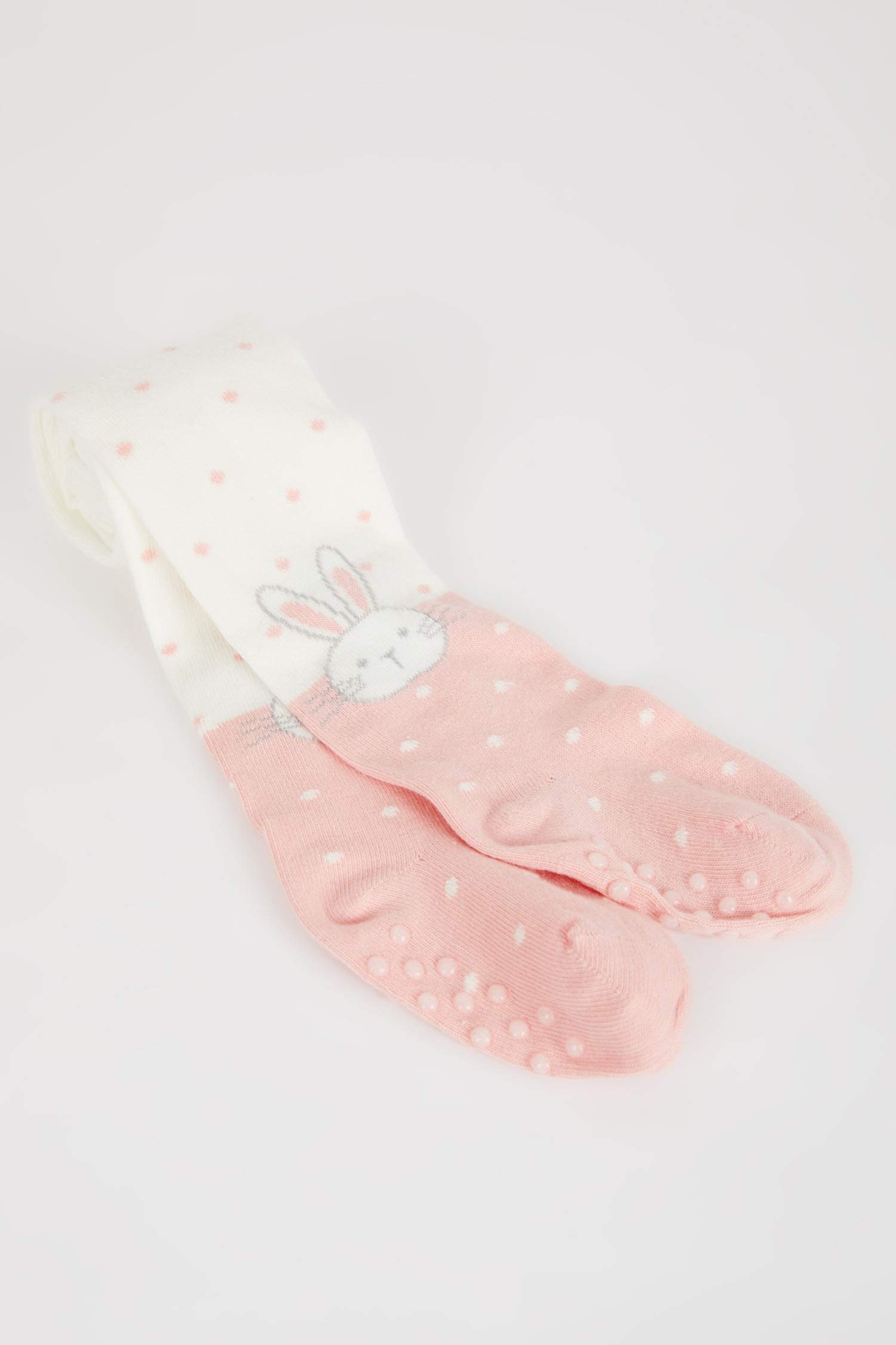Kız Bebek Kaydırmaz Taban Pamuklu Külotlu Çorap