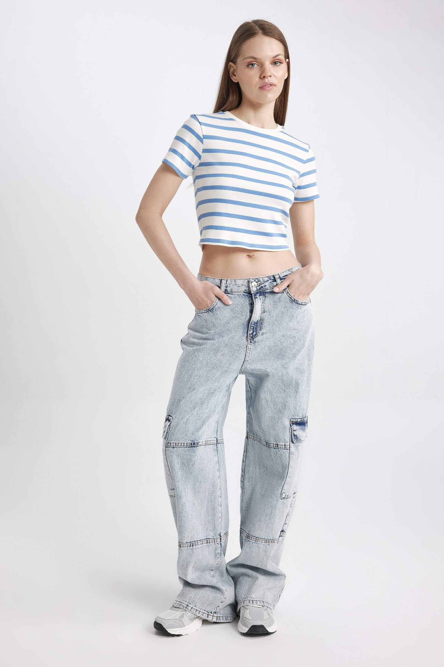 Slim Fit Striped Ribana Short Sleeve T-Shirt