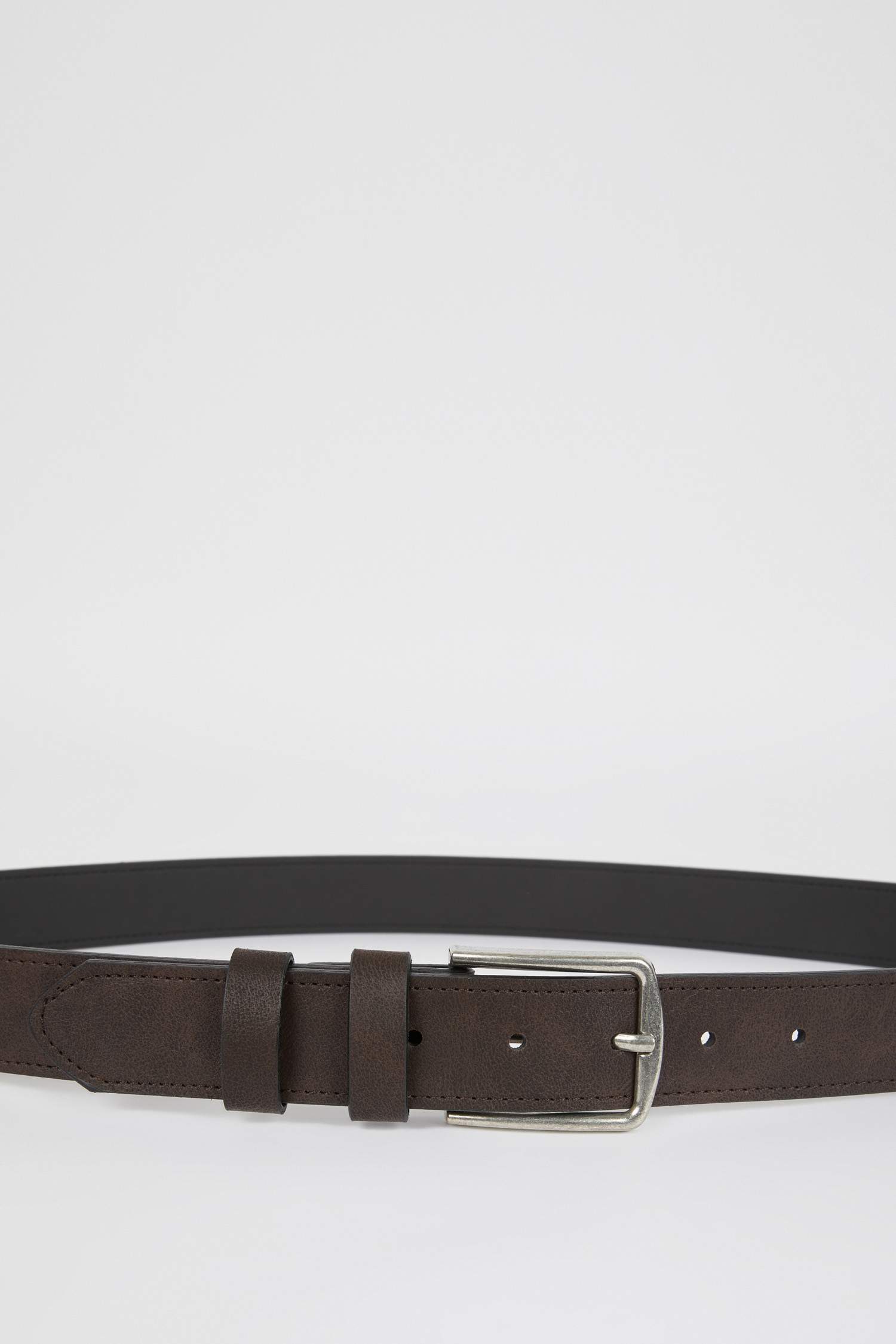 Erkek Dikdörtgen Toka Suni Deri Kemer