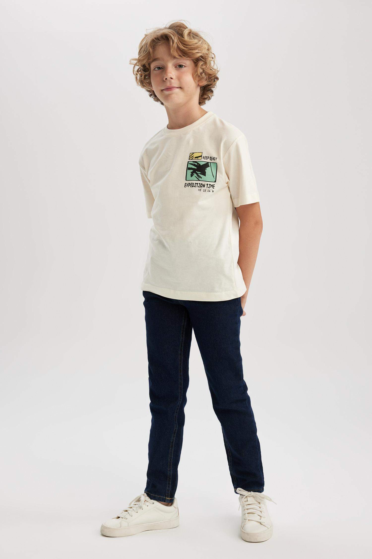 بنطلون جينز سليم فيت برجل ضيق