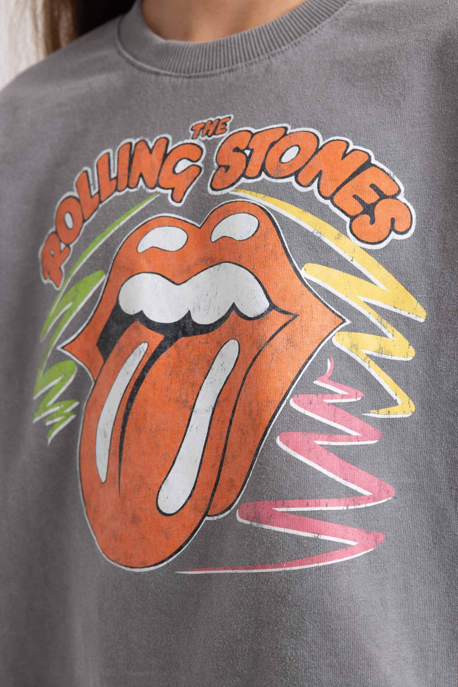 Футболка свободного кроя Rolling Stones для девочек