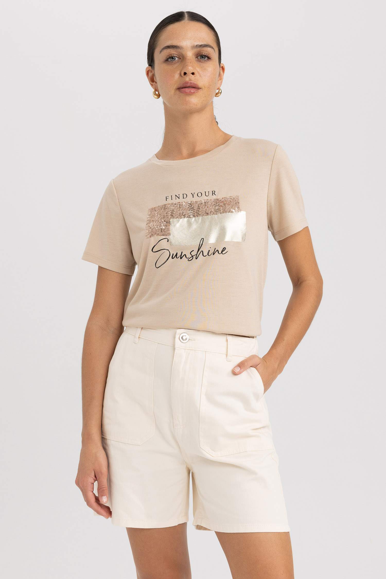 T-Shirt coupe régulière Col Rond