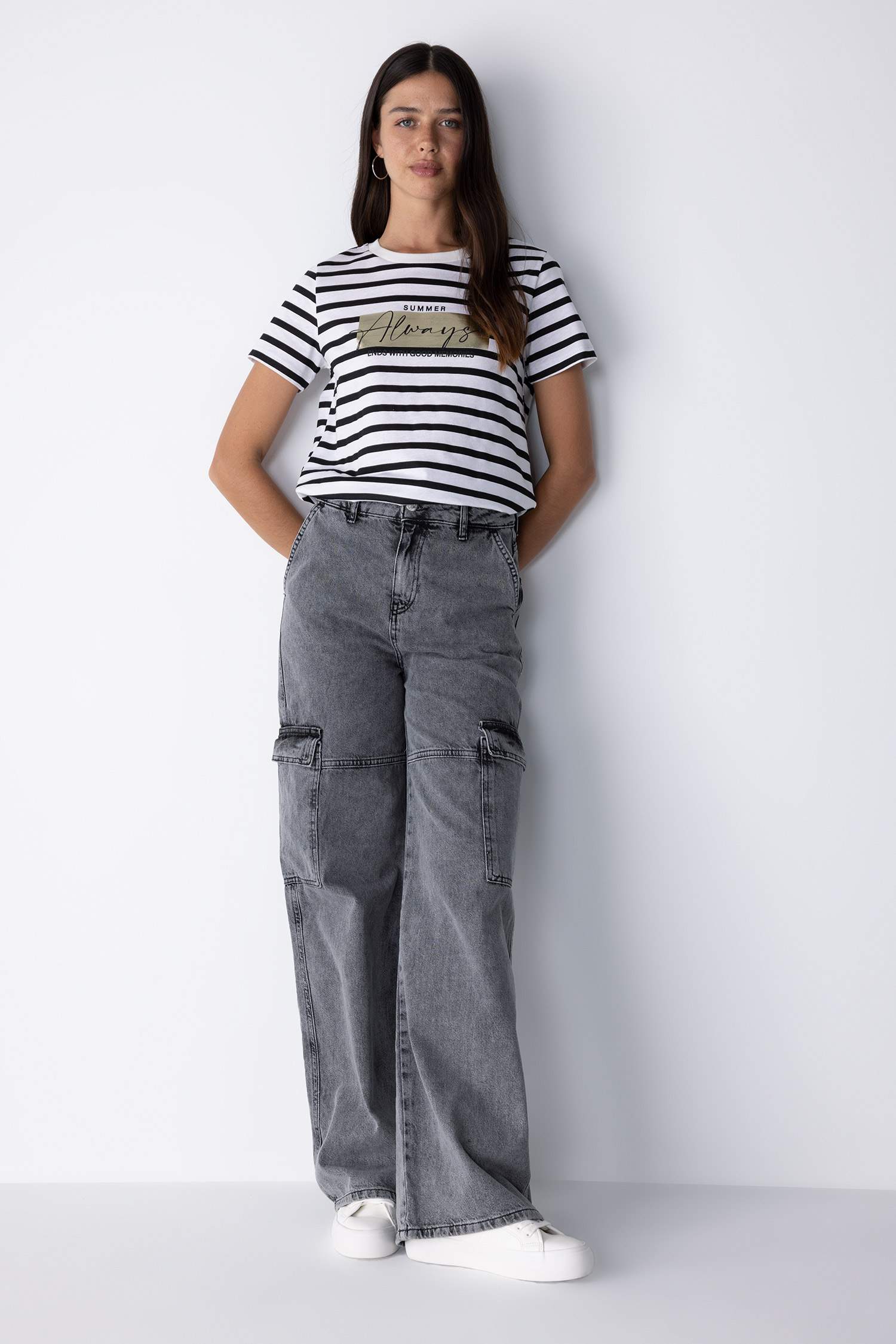 Regular Fit Crew Neck Slogan Short Sleeve T-Shirt