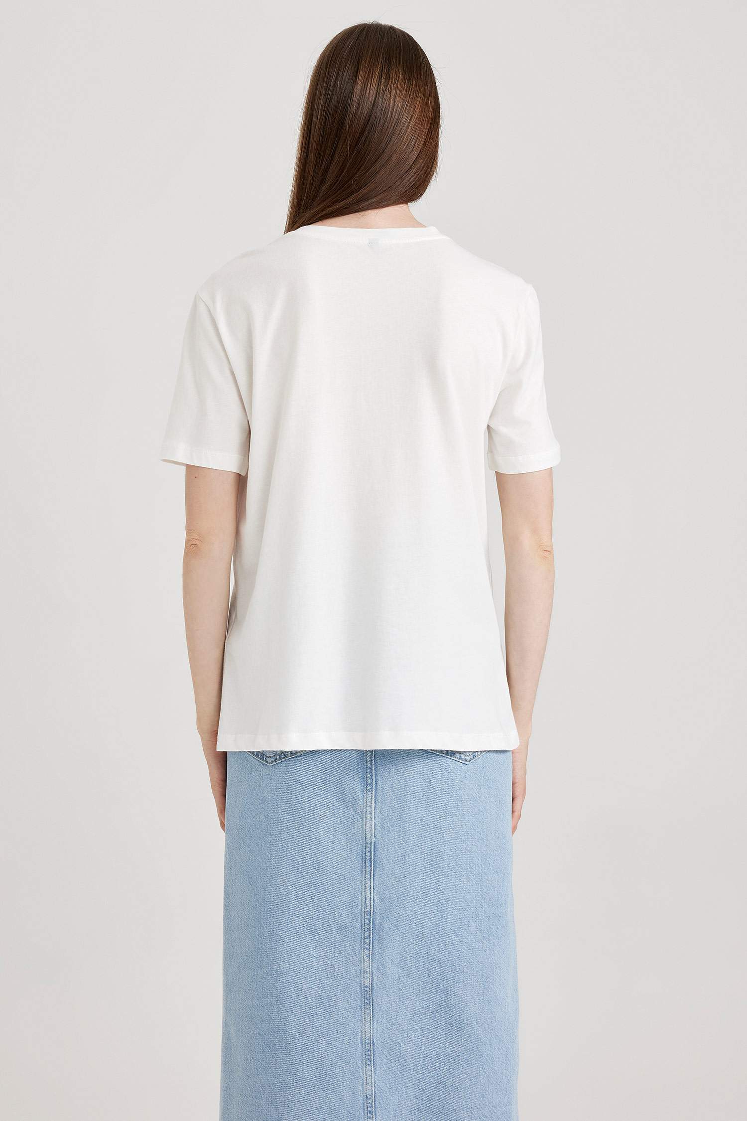 Regular Fit Crew Neck Printed Short Sleeve T-Shirt