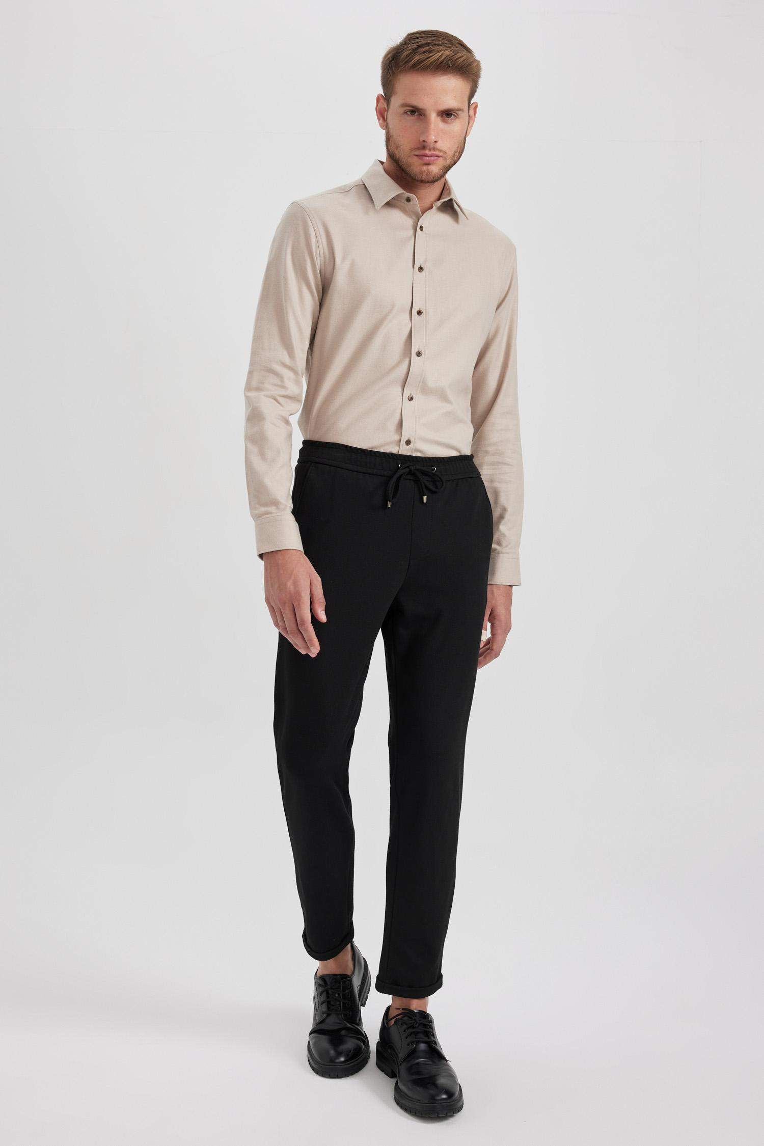 قميص بولو مودرن فيت ردن طويل