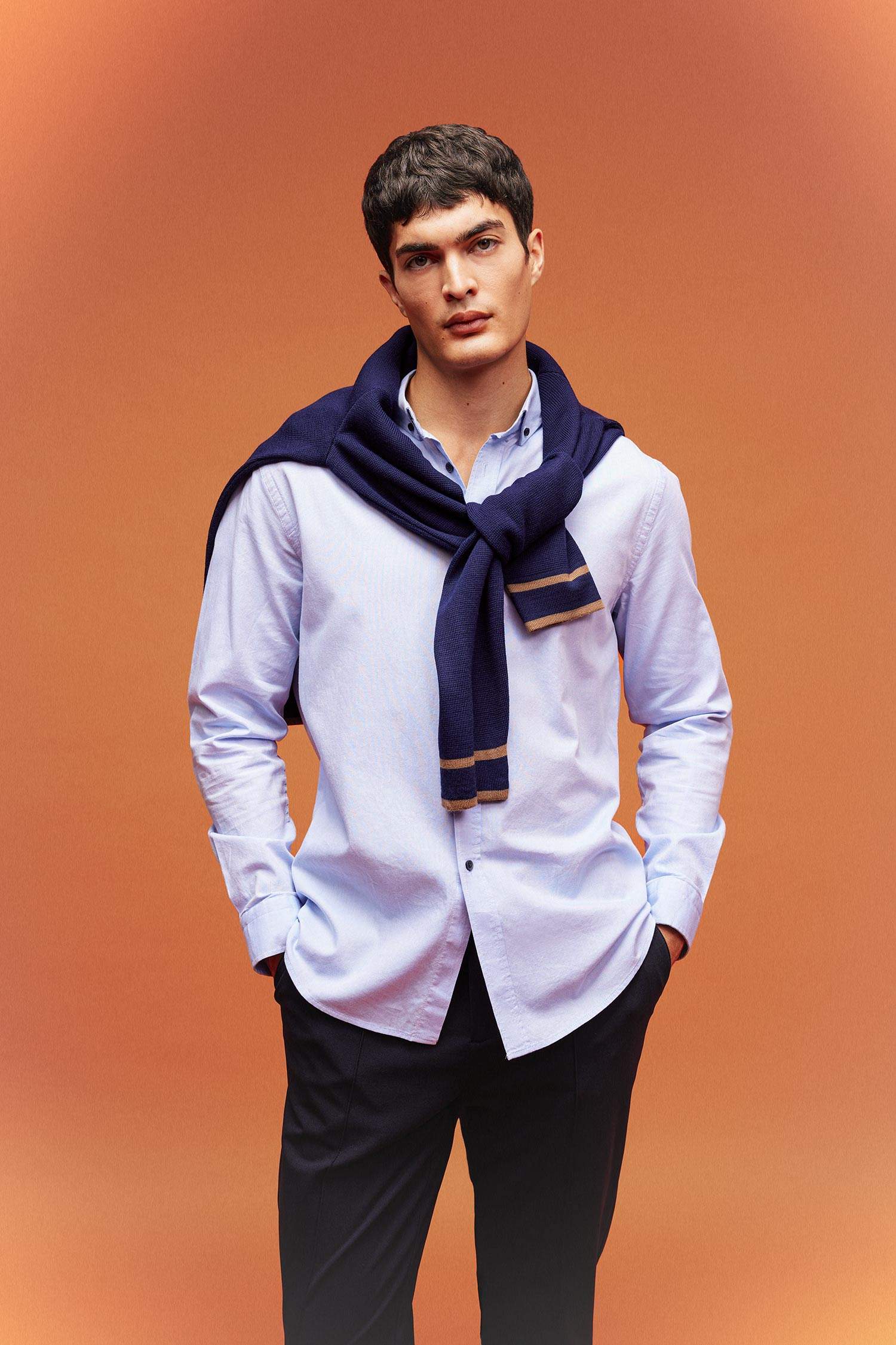 Modern Fit Oxford Long Sleeve Shirt