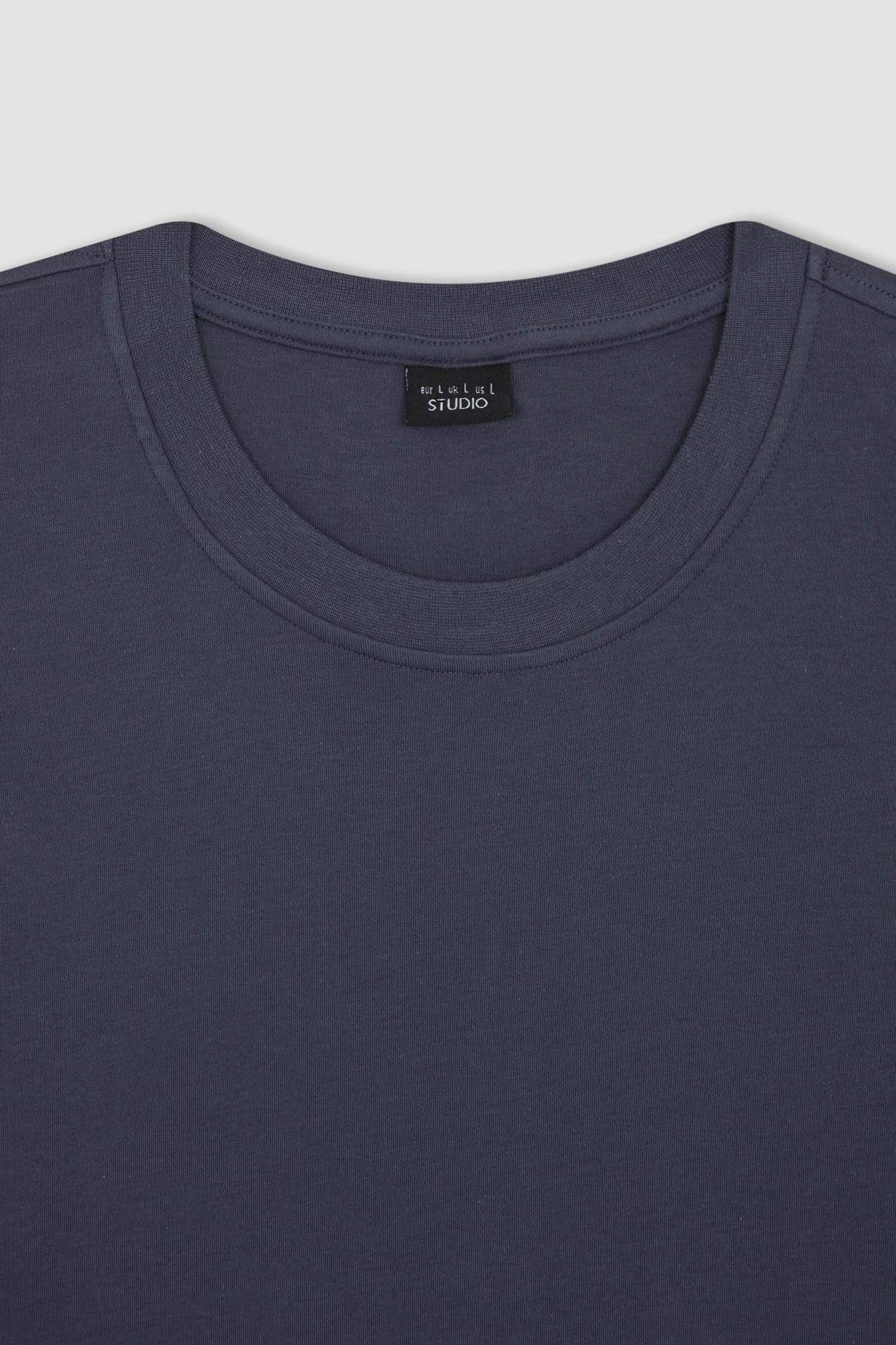 Grey MEN Regular Fit Crew Neck T-Shirt 2941703 | DeFacto