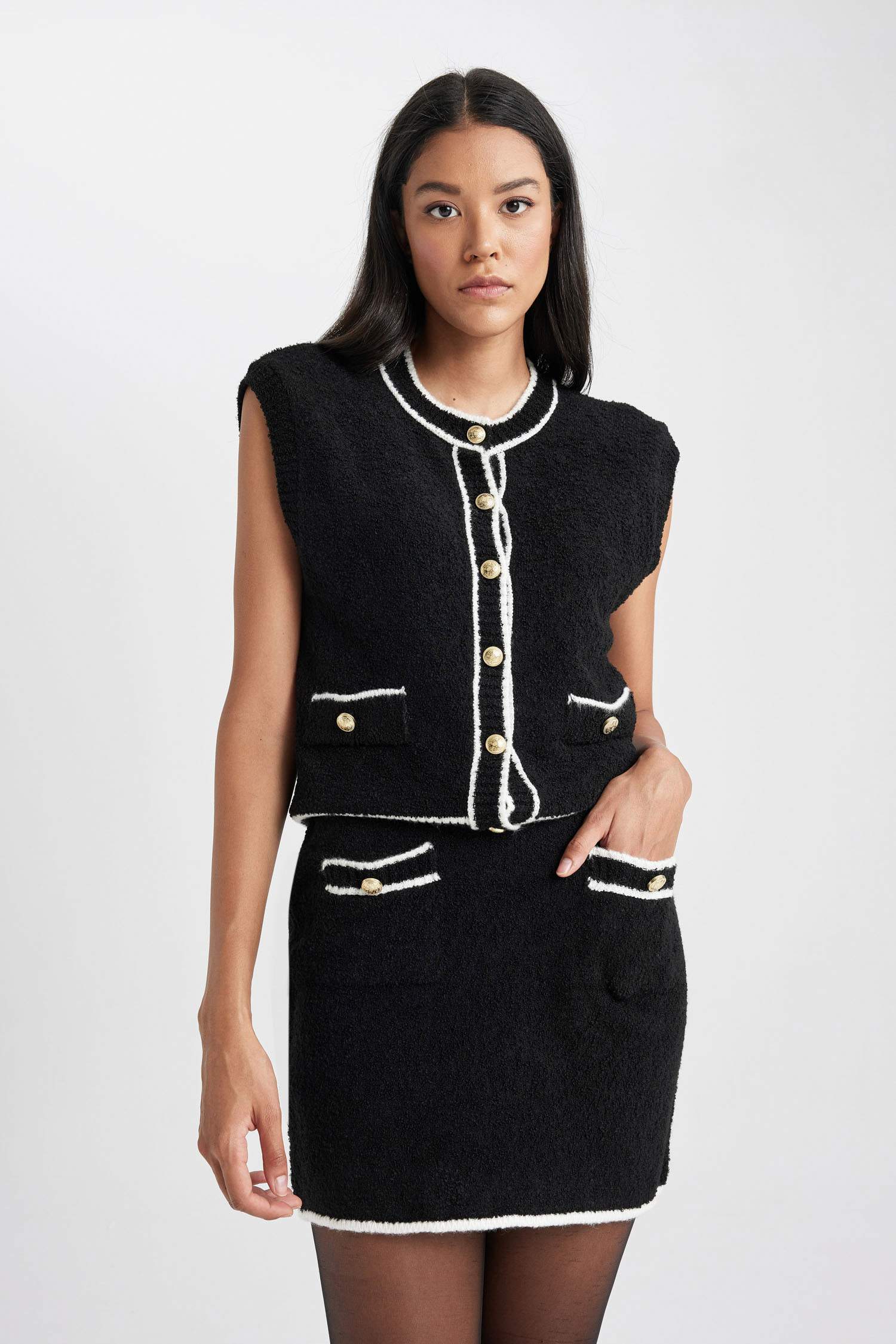 Veste Coupe Relaxant Col Rond