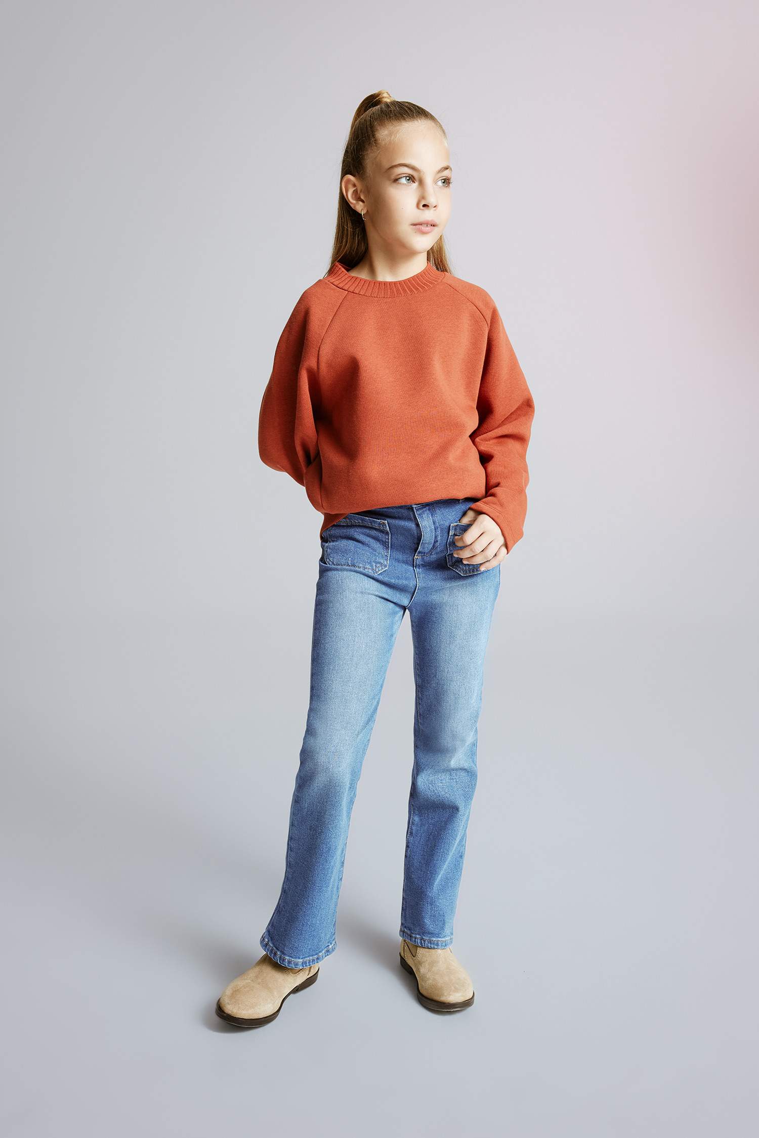 Джинсы клеш для девочек